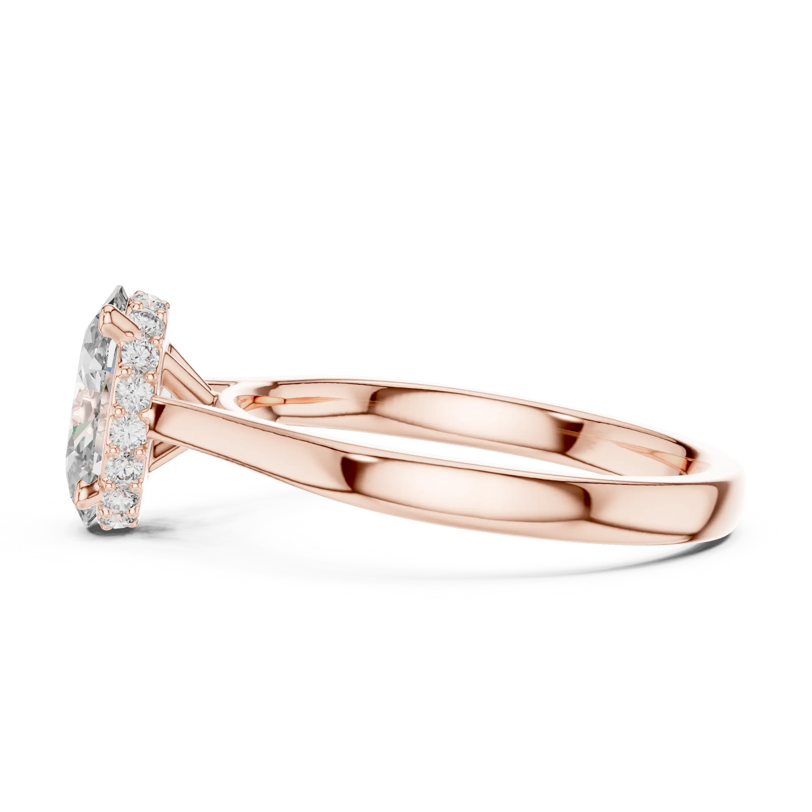 MJR080 - Underside Diamond Accent Oval Cut Solitaire