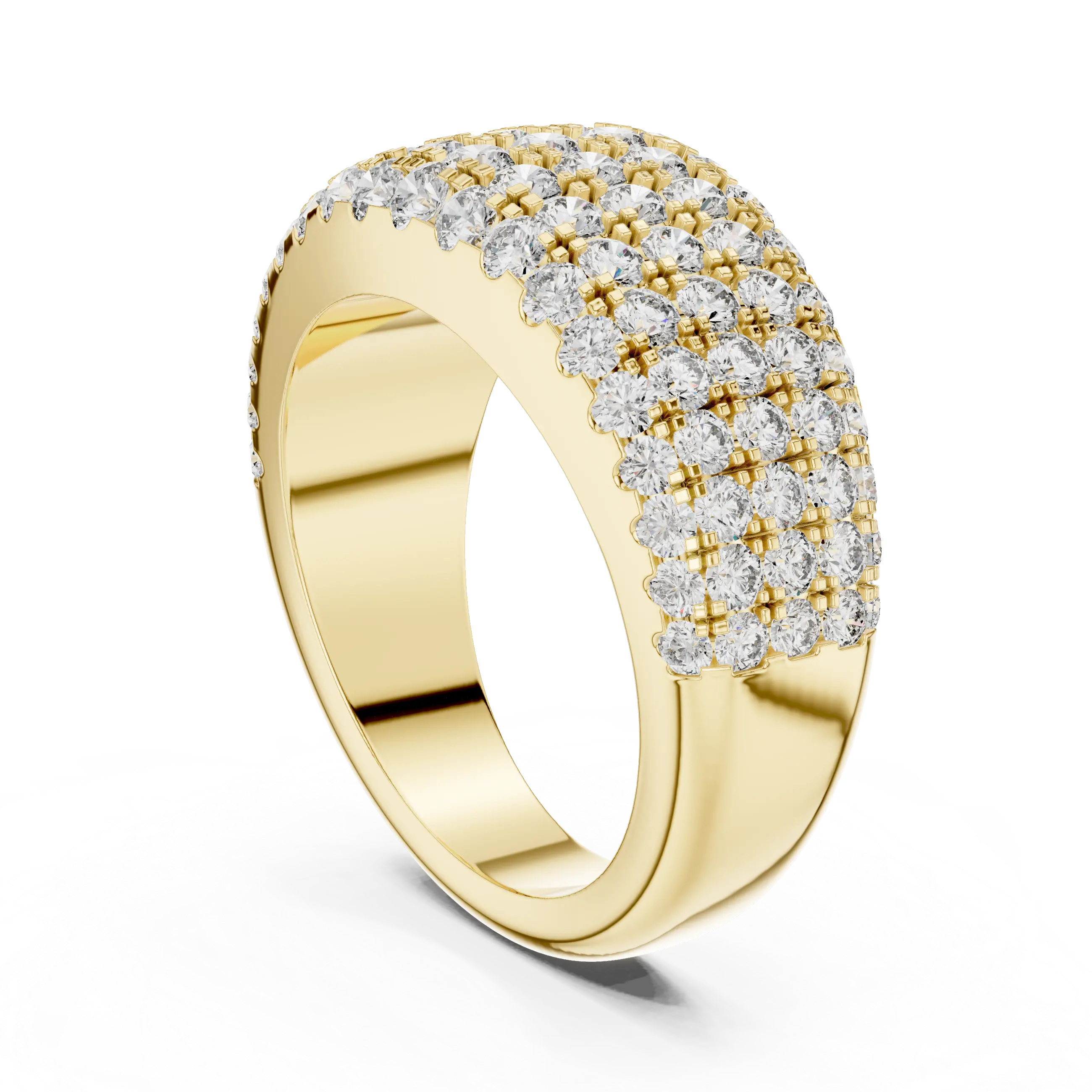 MJR042 - Luxurious Pave Lattice Multi Level Ring