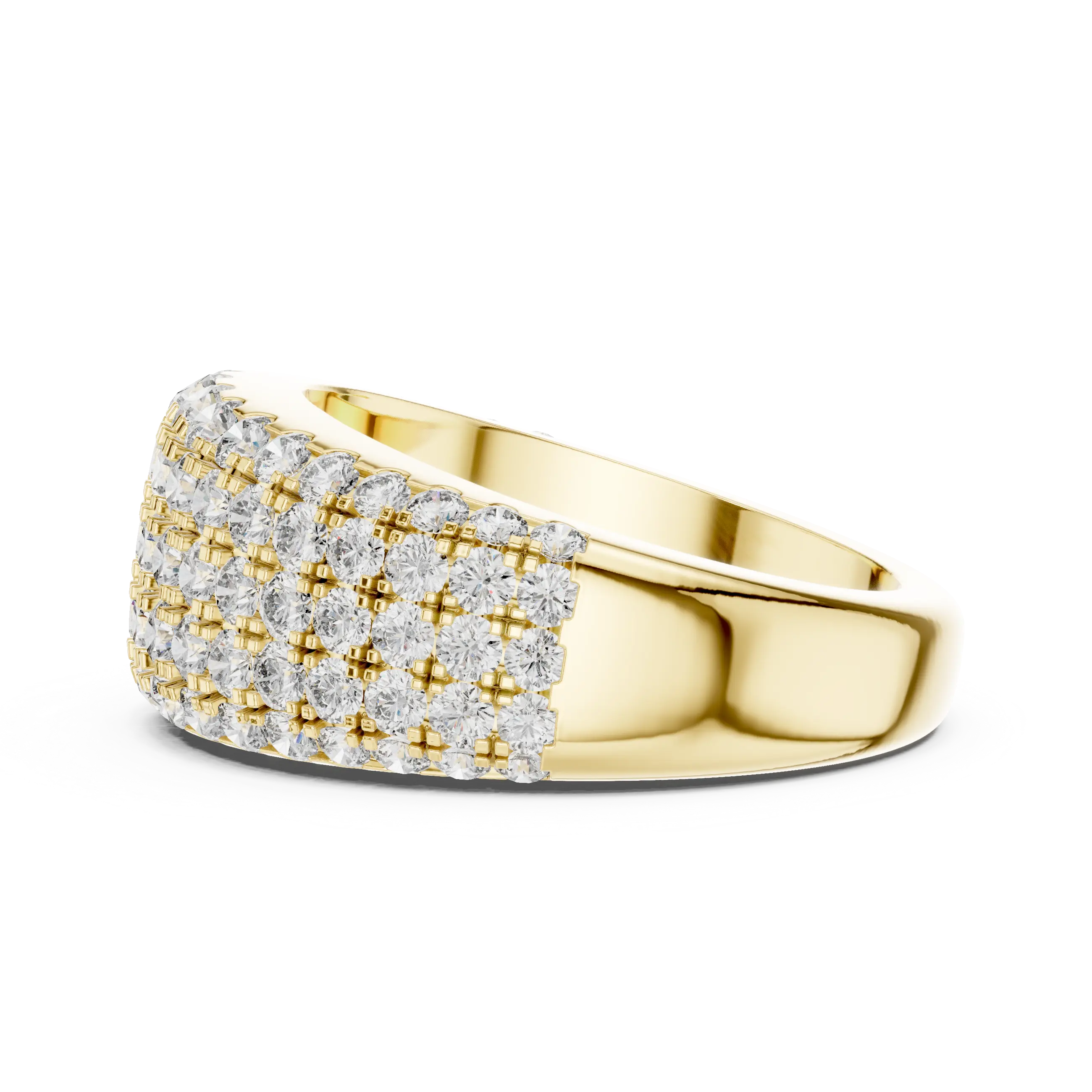 MJR042 - Luxurious Pave Lattice Multi Level Ring