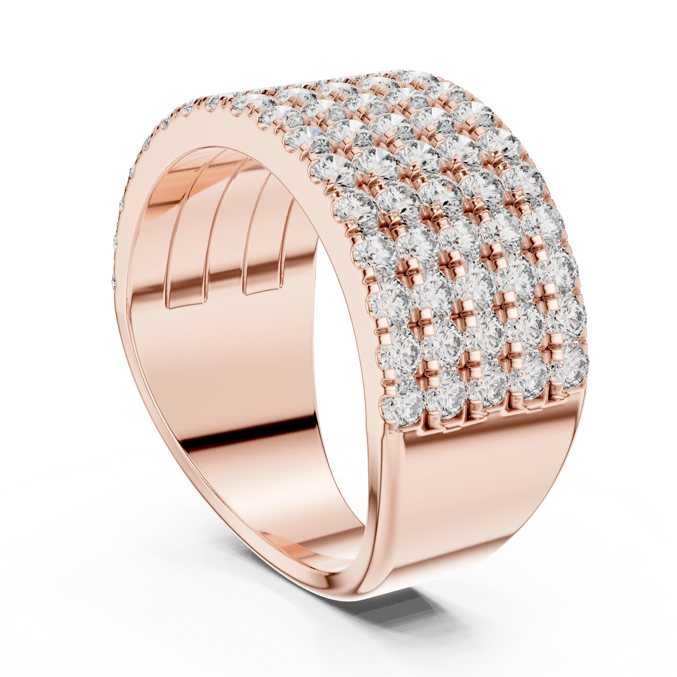 MJR043 - Five Tier Round Shimmering Stack Statement Band