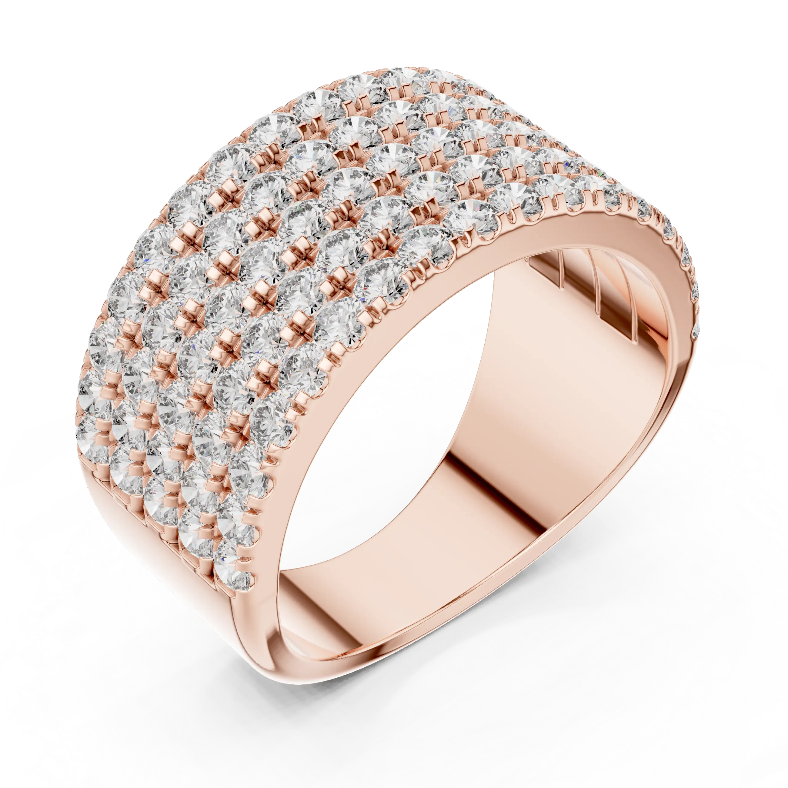 MJR043 - Five Tier Round Shimmering Stack Statement Band