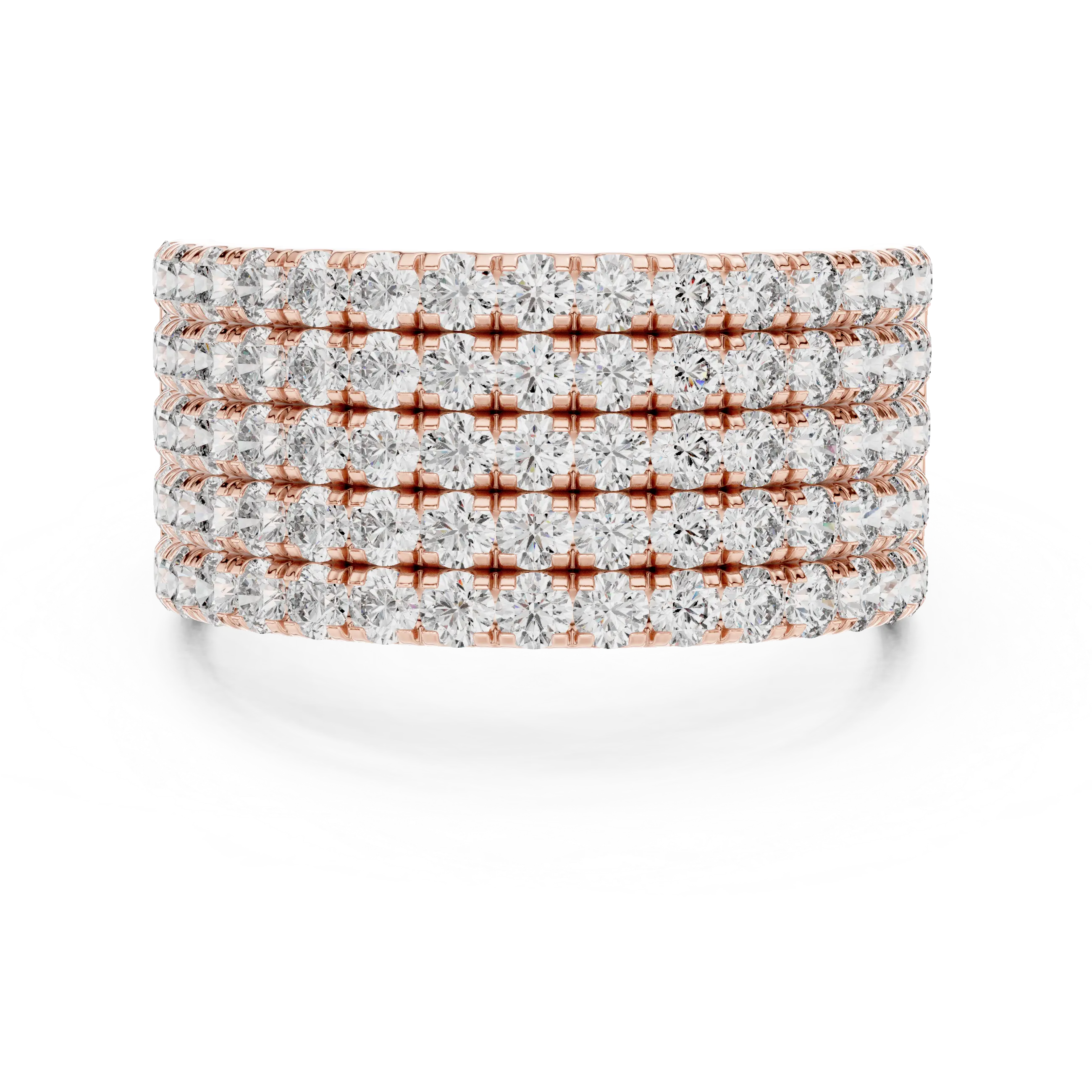 MJR043 - Five Tier Round Shimmering Stack Statement Band