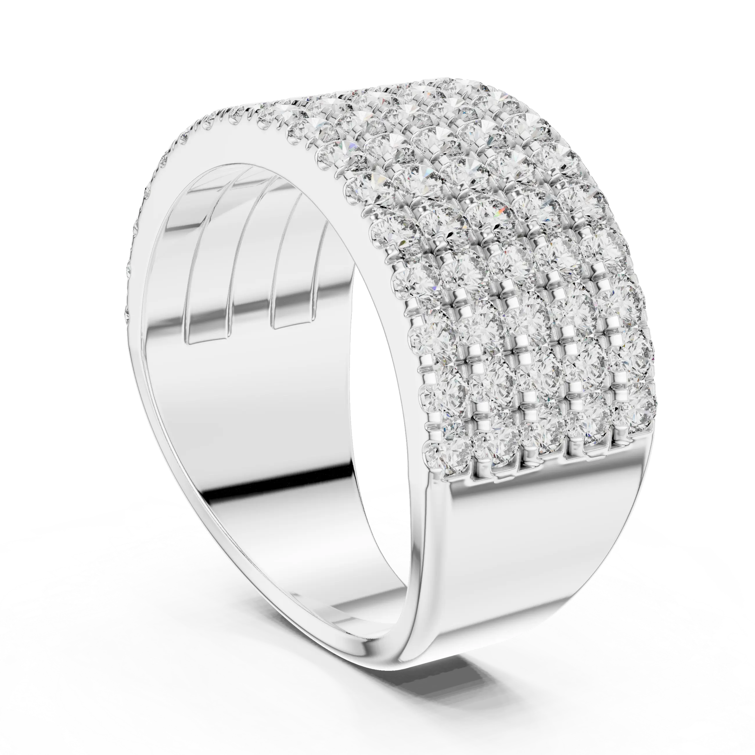 MJR043 - Five Tier Round Shimmering Stack Statement Band