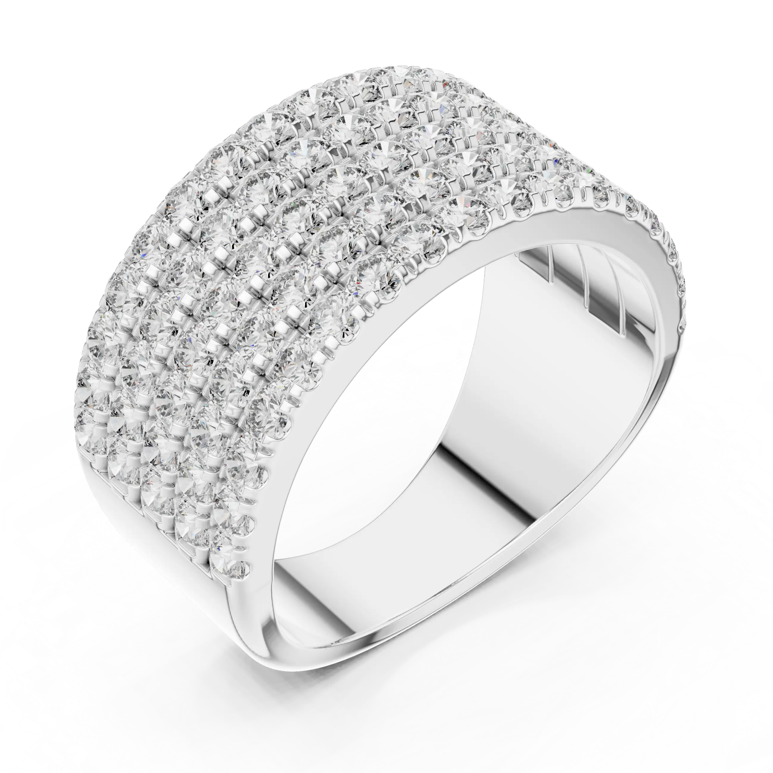MJR043 - Five Tier Round Shimmering Stack Statement Band