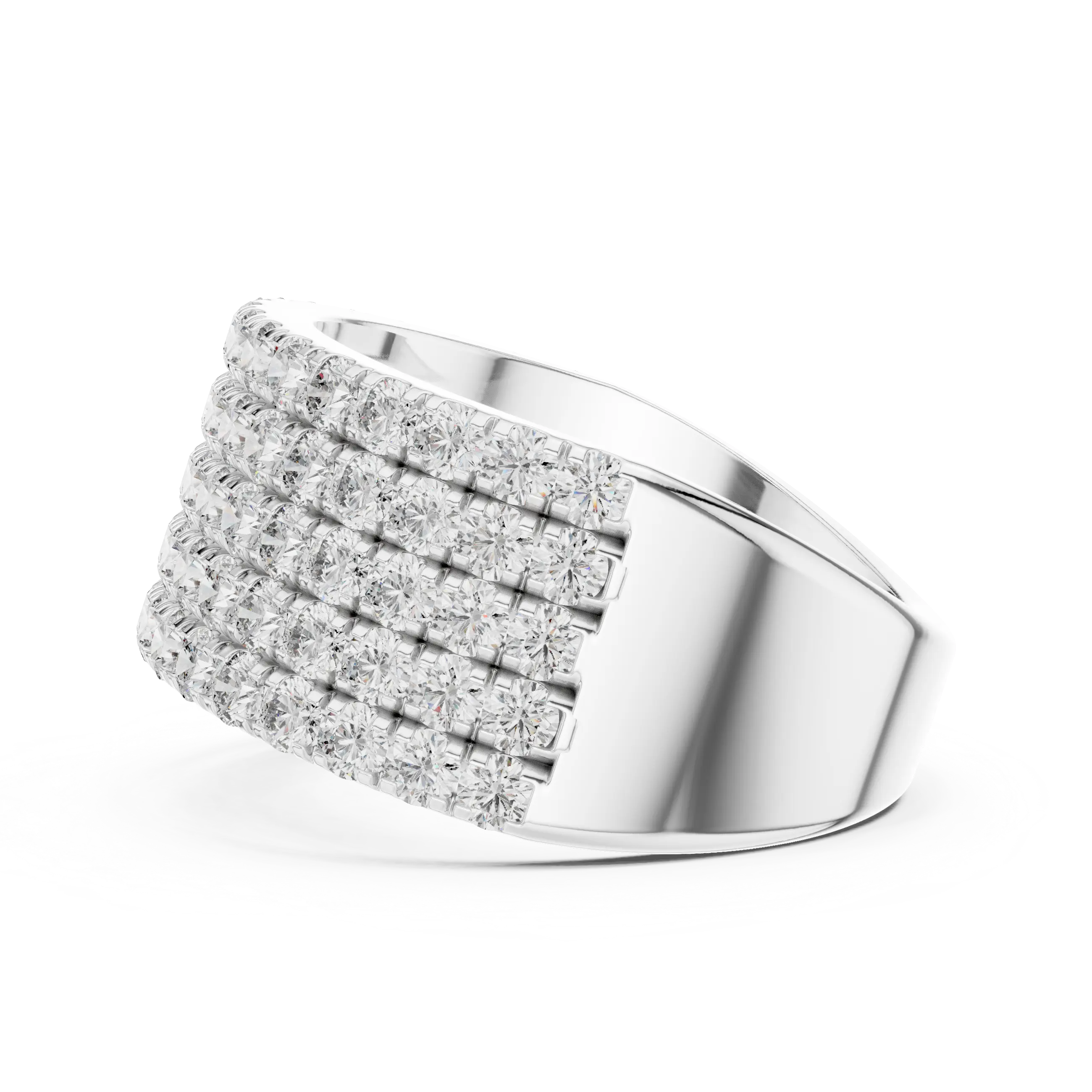 MJR043 - Five Tier Round Shimmering Stack Statement Band