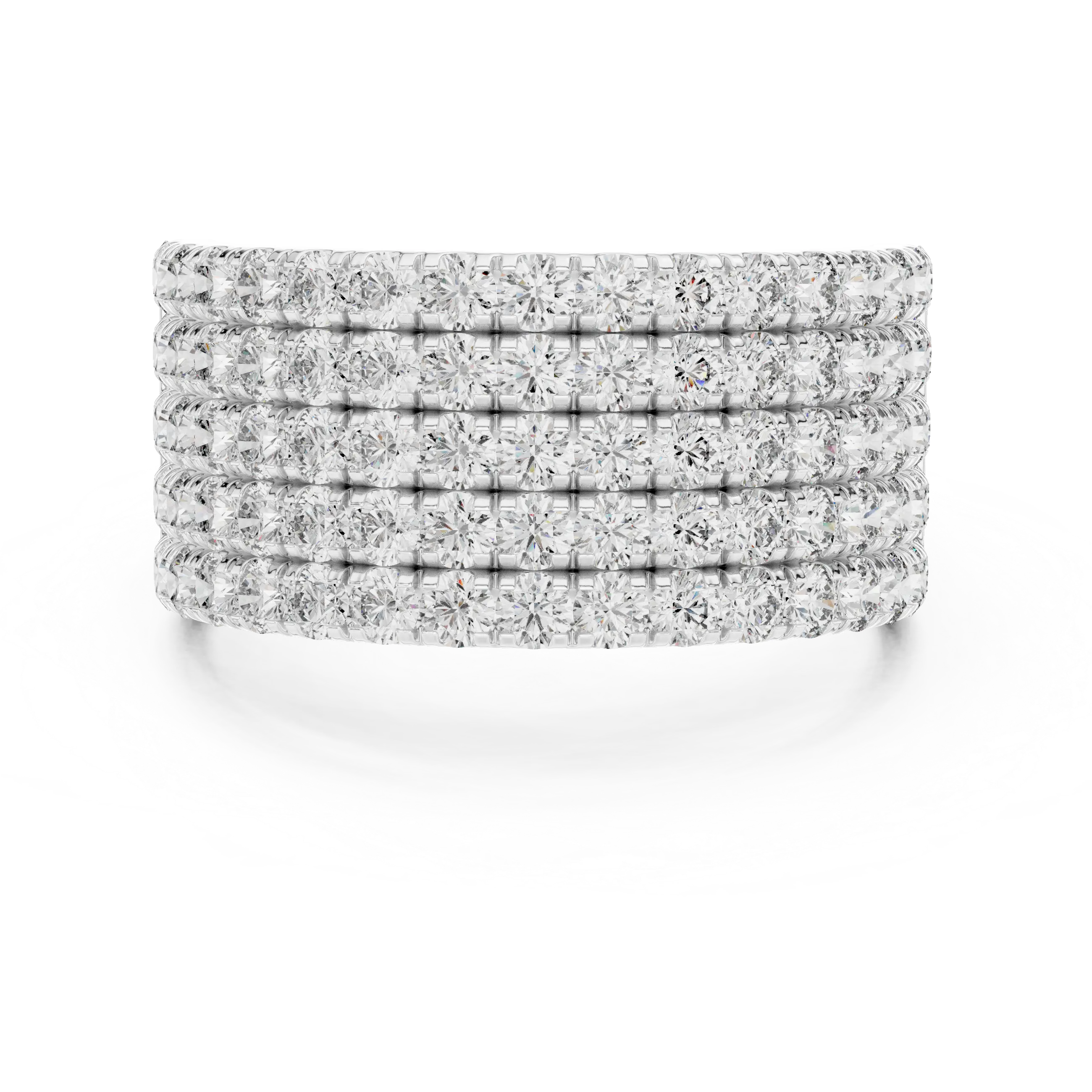 MJR043 - Five Tier Round Shimmering Stack Statement Band