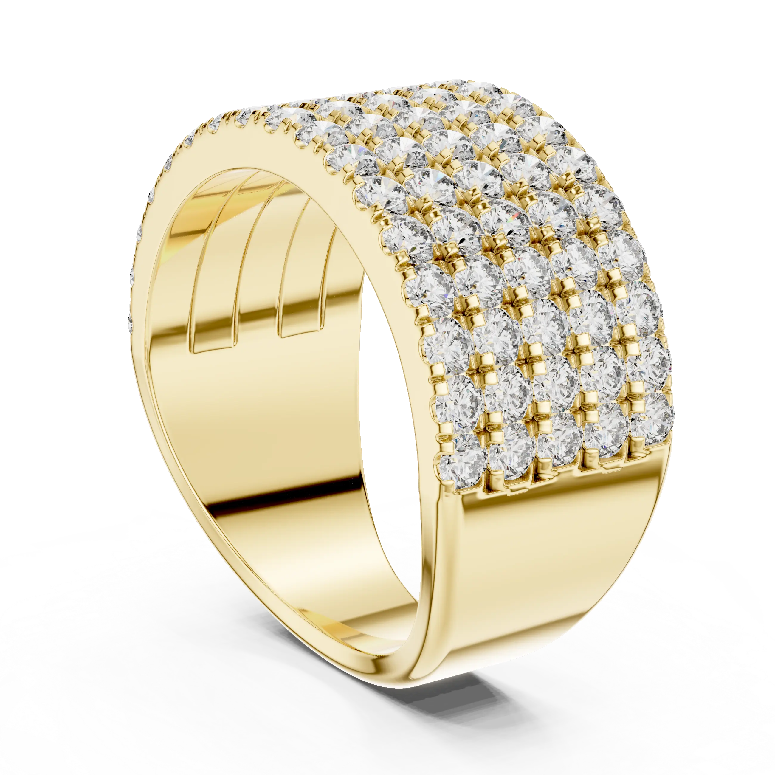 MJR043 - Five Tier Round Shimmering Stack Statement Band