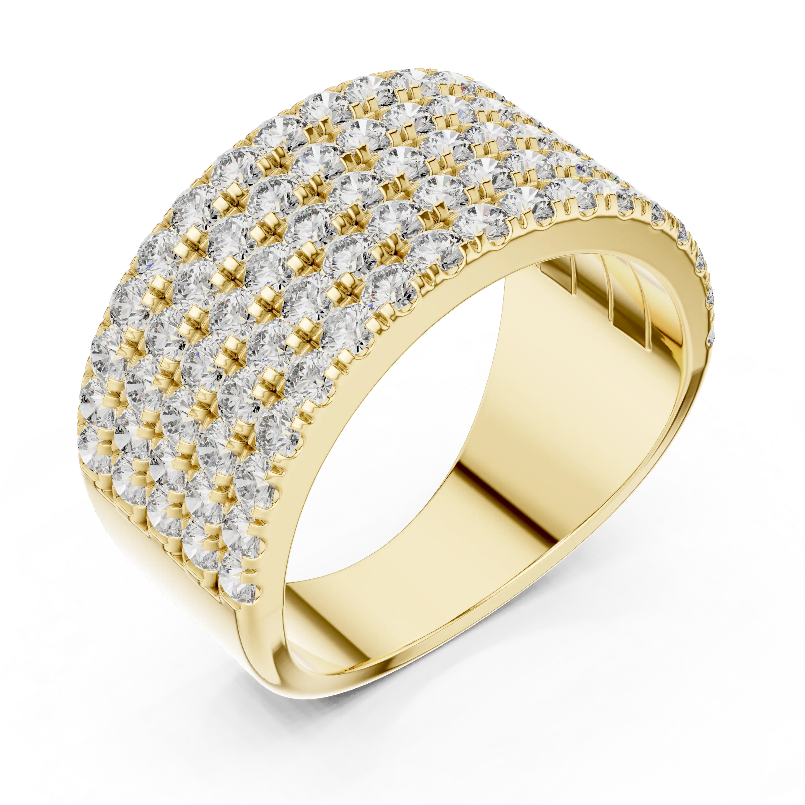 MJR043 - Five Tier Round Shimmering Stack Statement Band