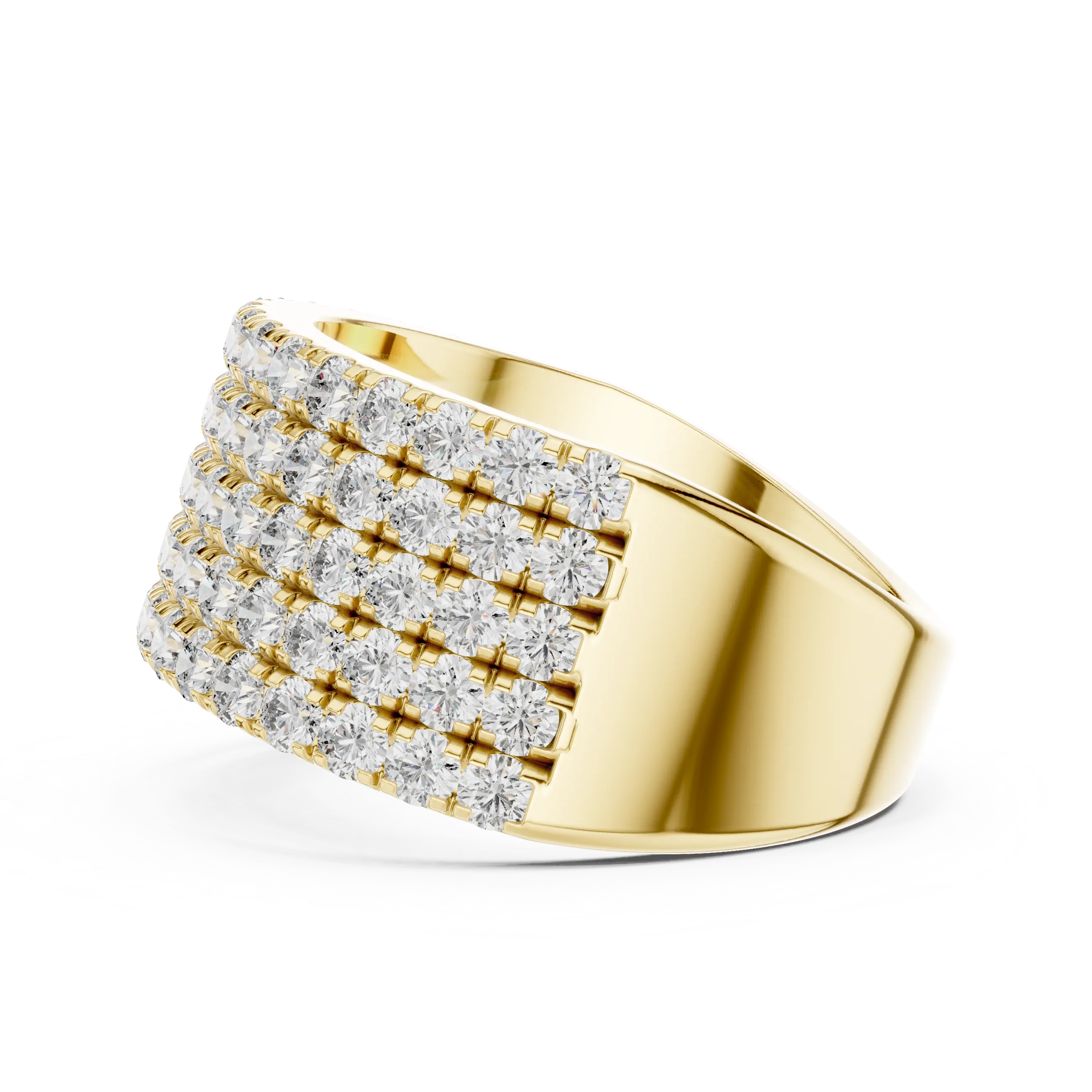 MJR043 - Five Tier Round Shimmering Stack Statement Band