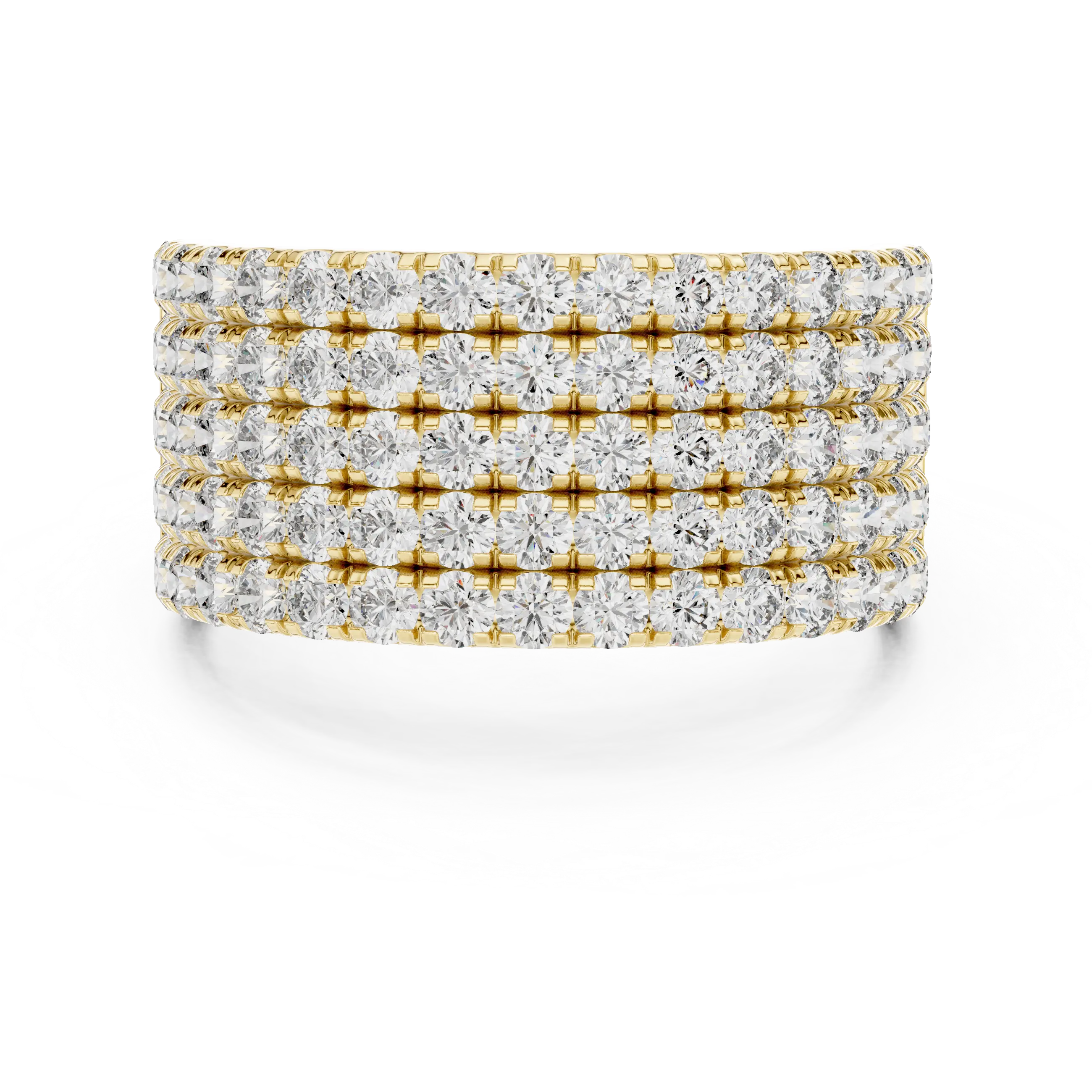 MJR043 - Five Tier Round Shimmering Stack Statement Band
