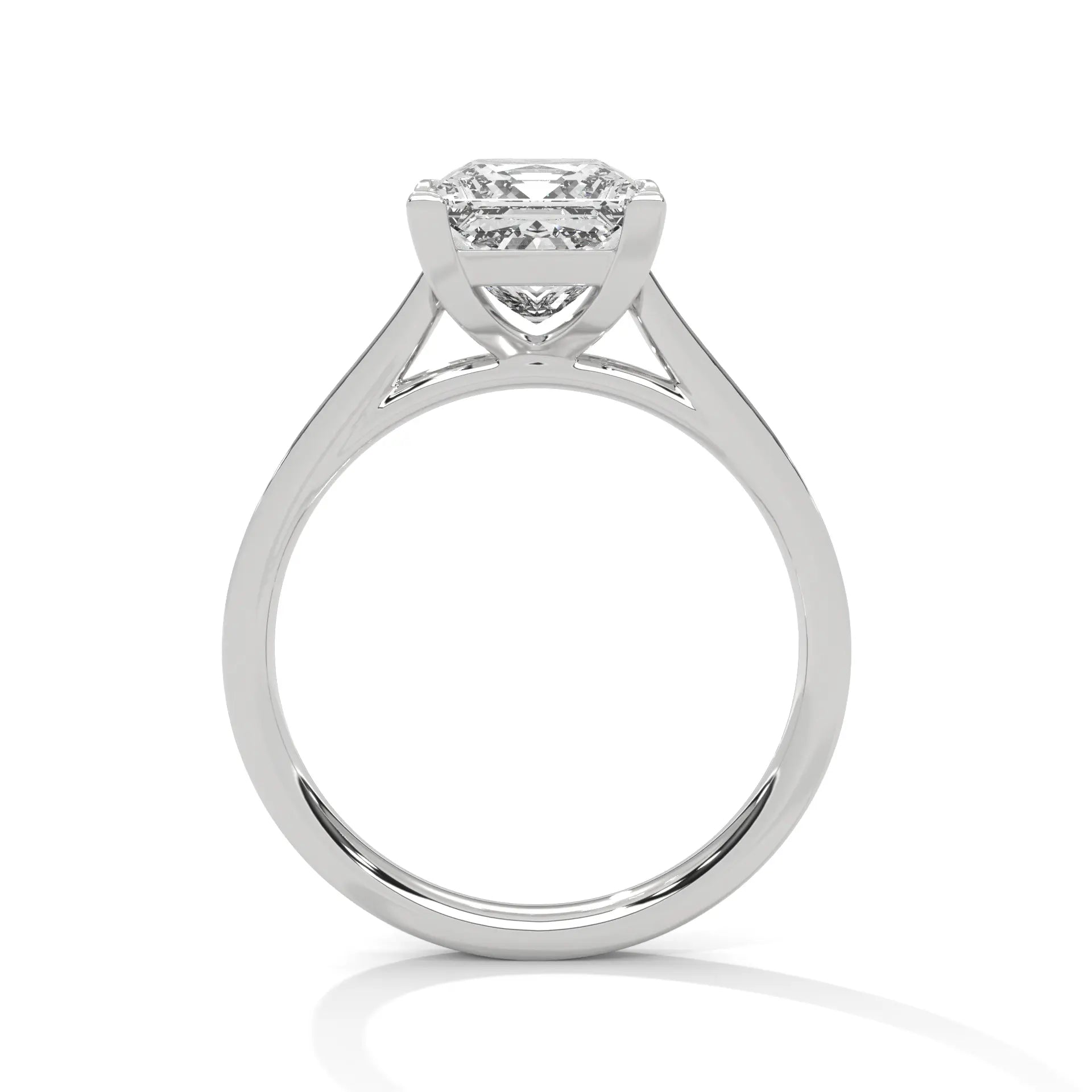 MJBS53 - Classic Silhouette Princess Prong-Set Wedding Band