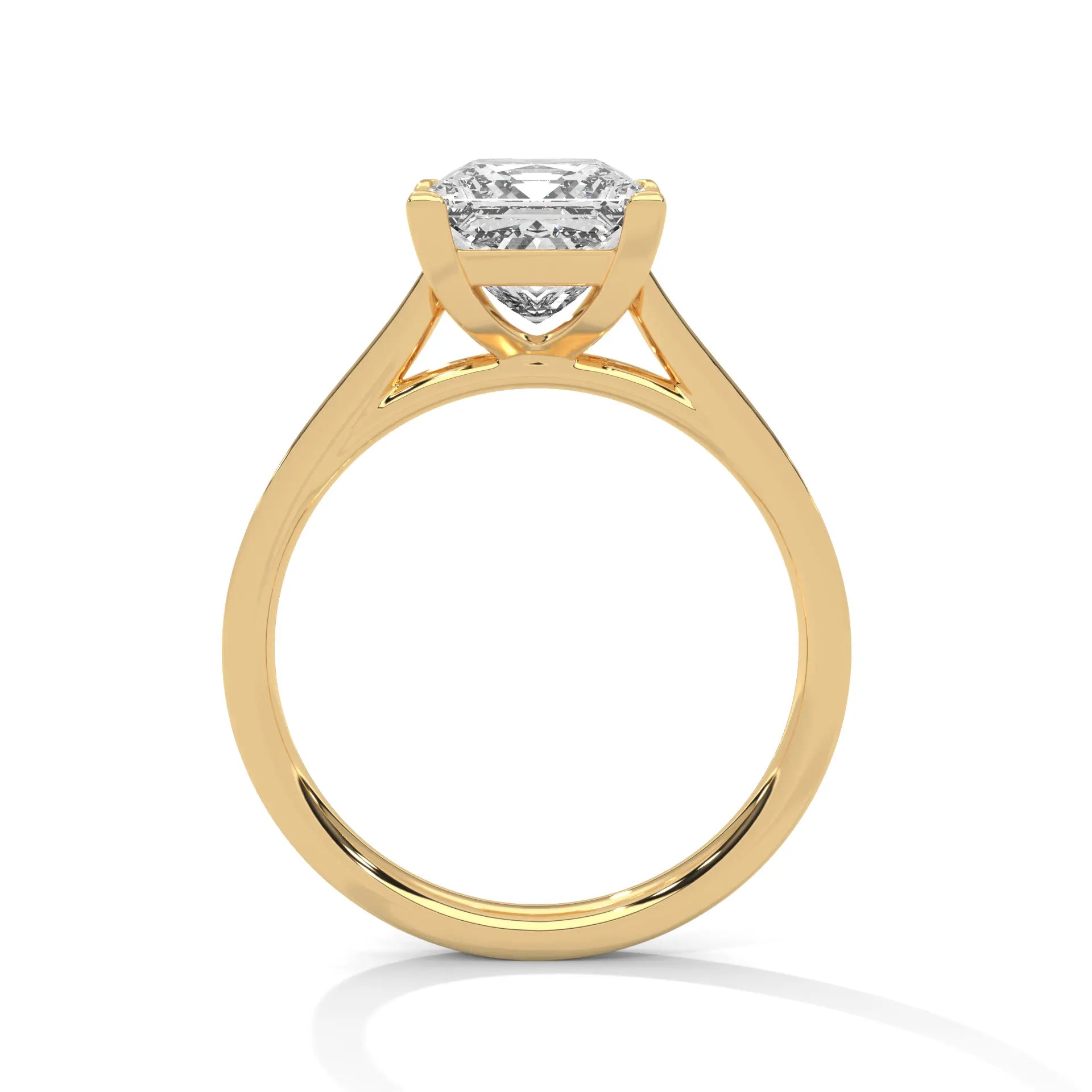 MJBS53 - Classic Silhouette Princess Prong-Set Wedding Band
