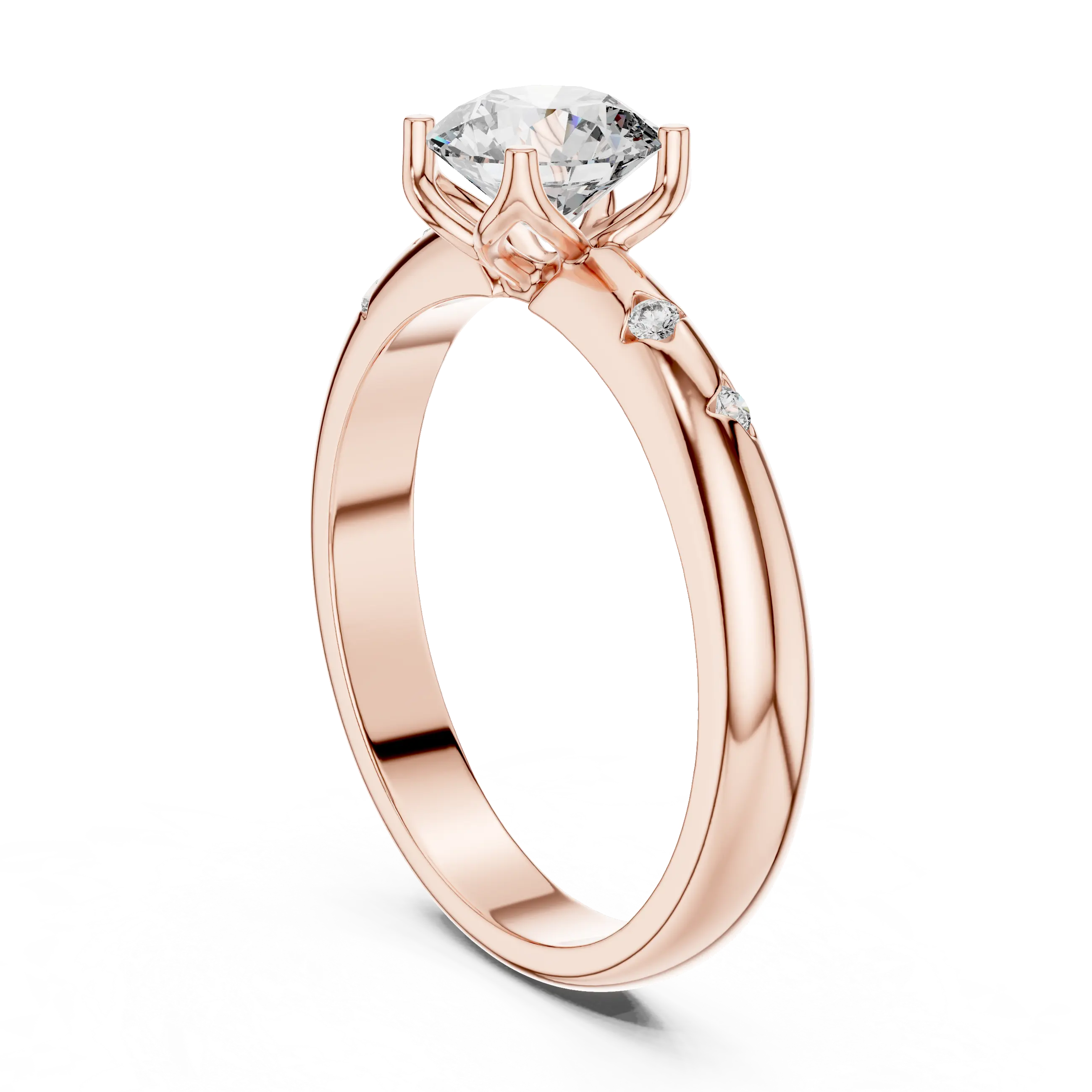 MJR049 - Round Brilliant Starlet Inset Accent Ring