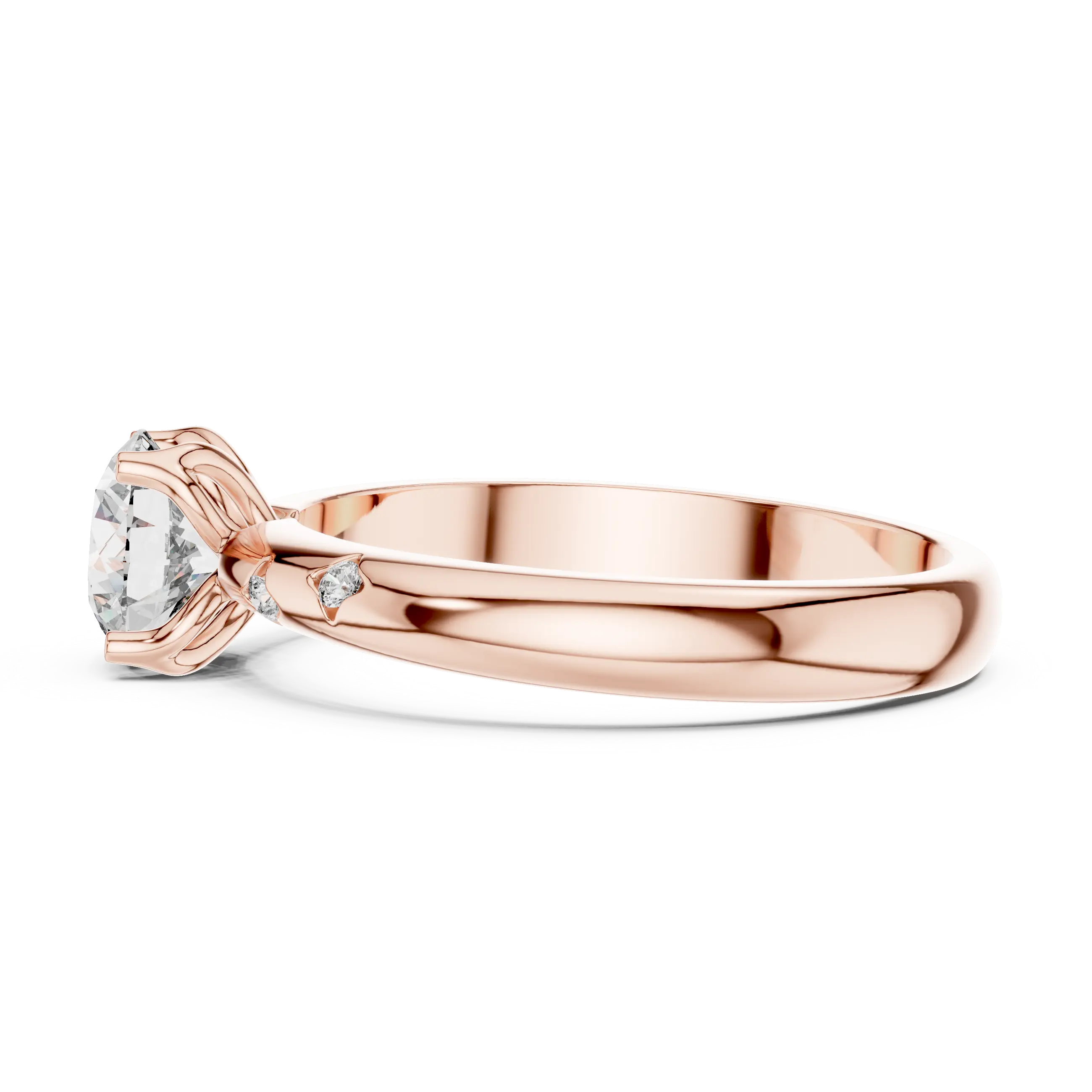MJR049 - Round Brilliant Starlet Inset Accent Ring