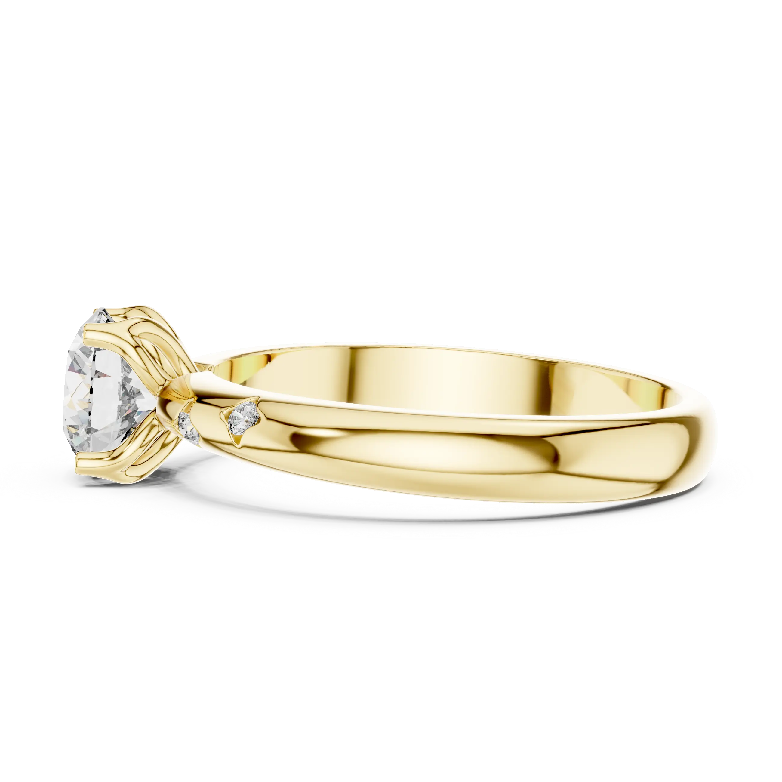 MJR049 - Round Brilliant Starlet Inset Accent Ring
