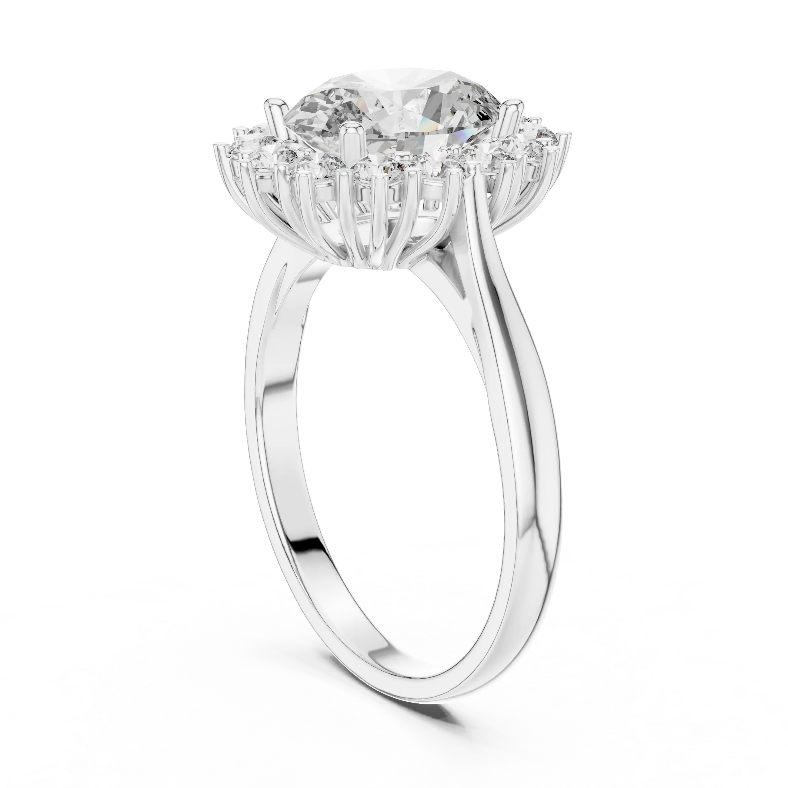 MJR050 - Oval Floral Sunburst Burst Border Ring