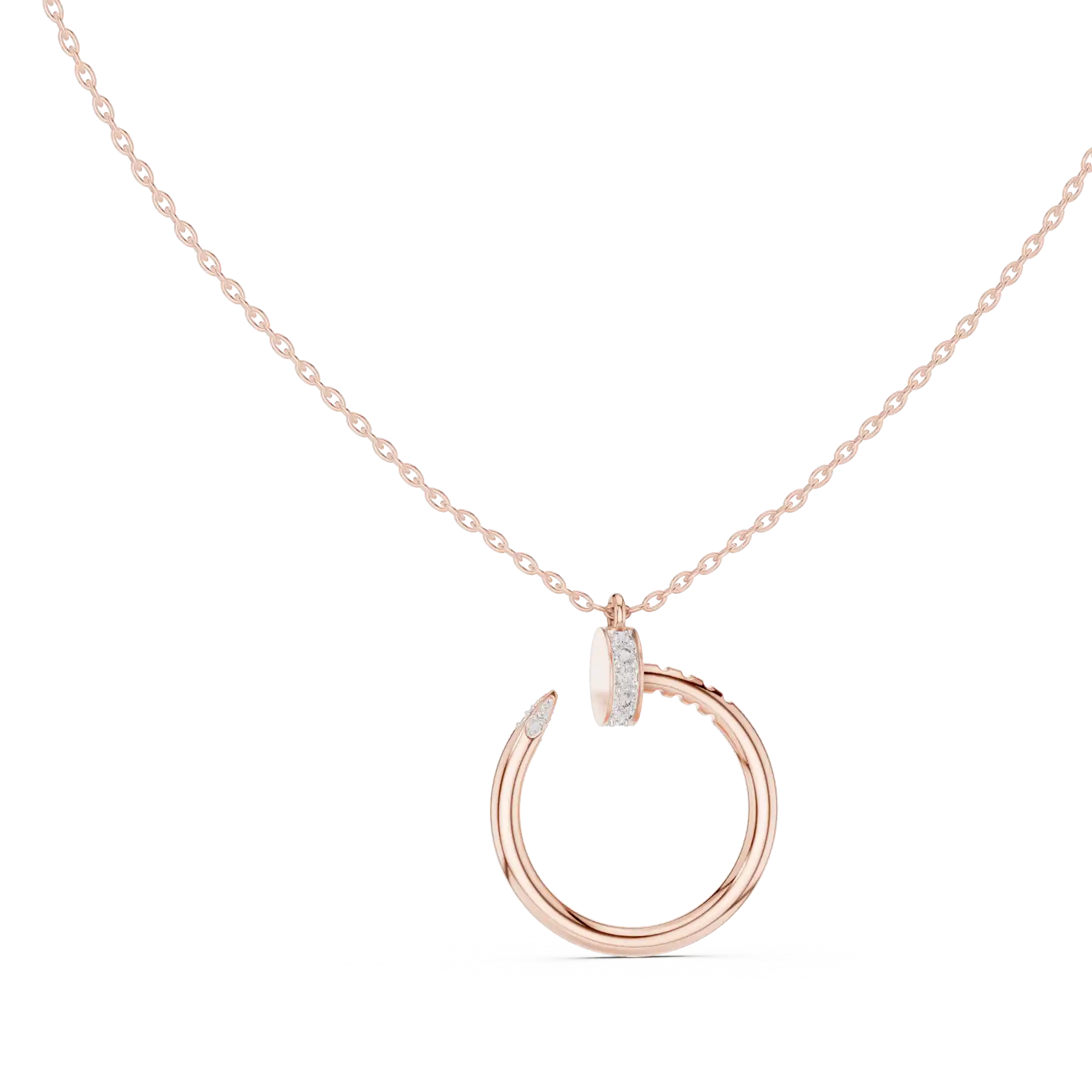 MJP26 - Contemporary Pavé Detailed Nail Ring Charm
