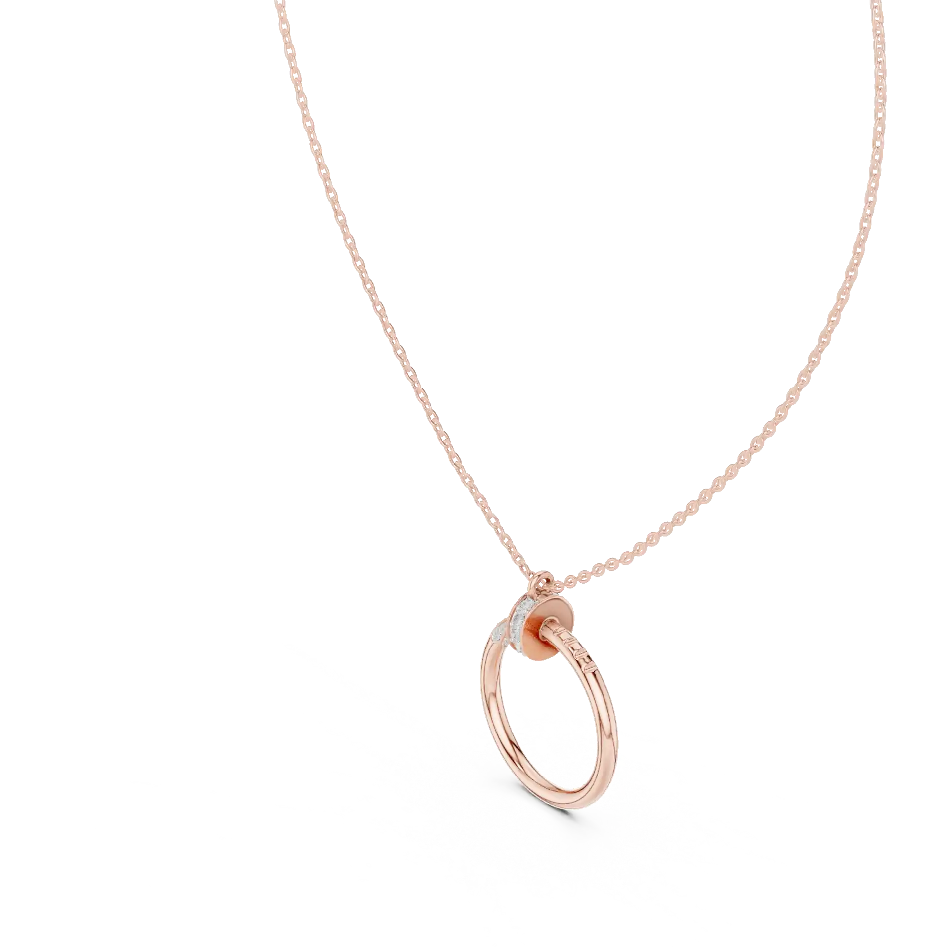 MJP26 - Contemporary Pavé Detailed Nail Ring Charm