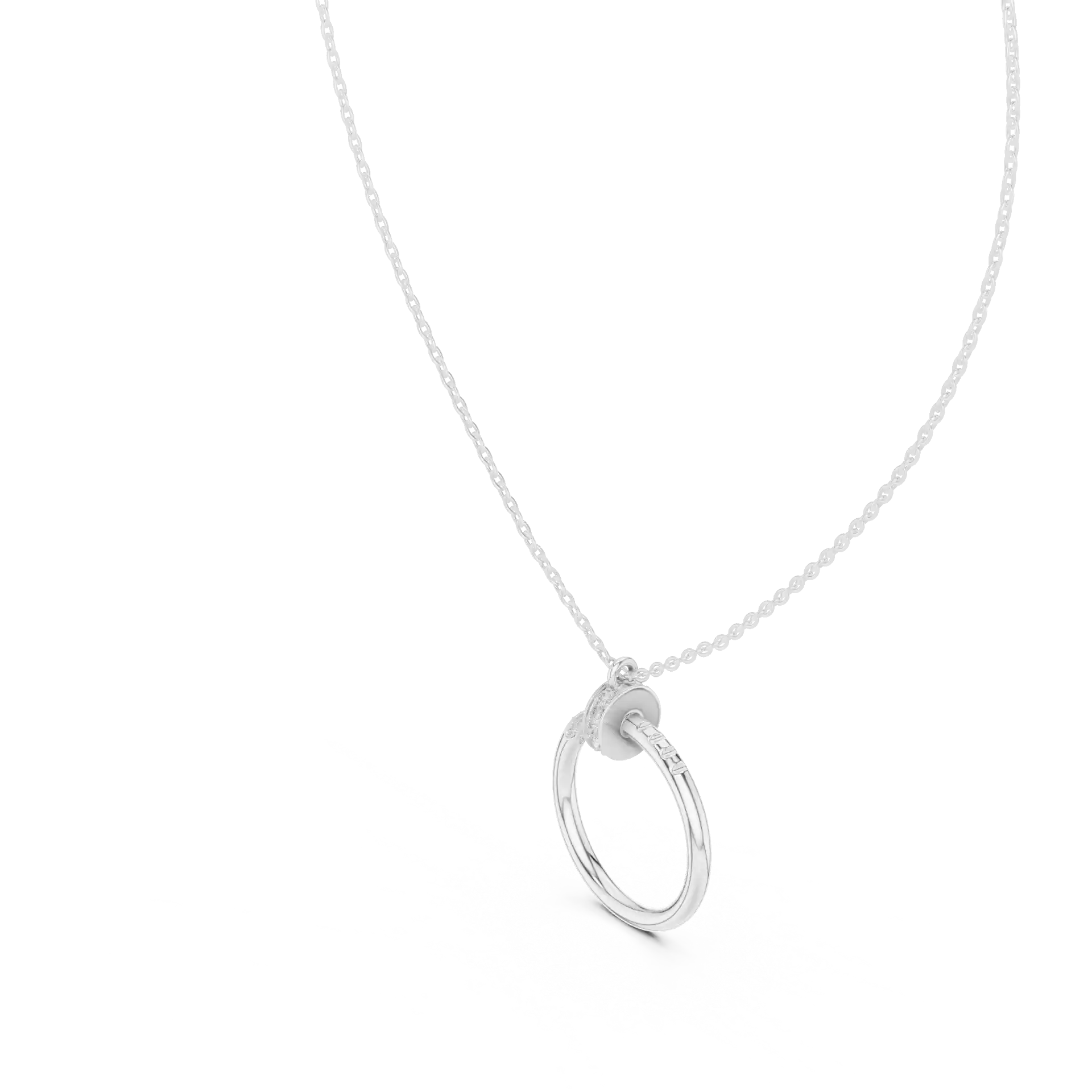 MJP26 - Contemporary Pavé Detailed Nail Ring Charm