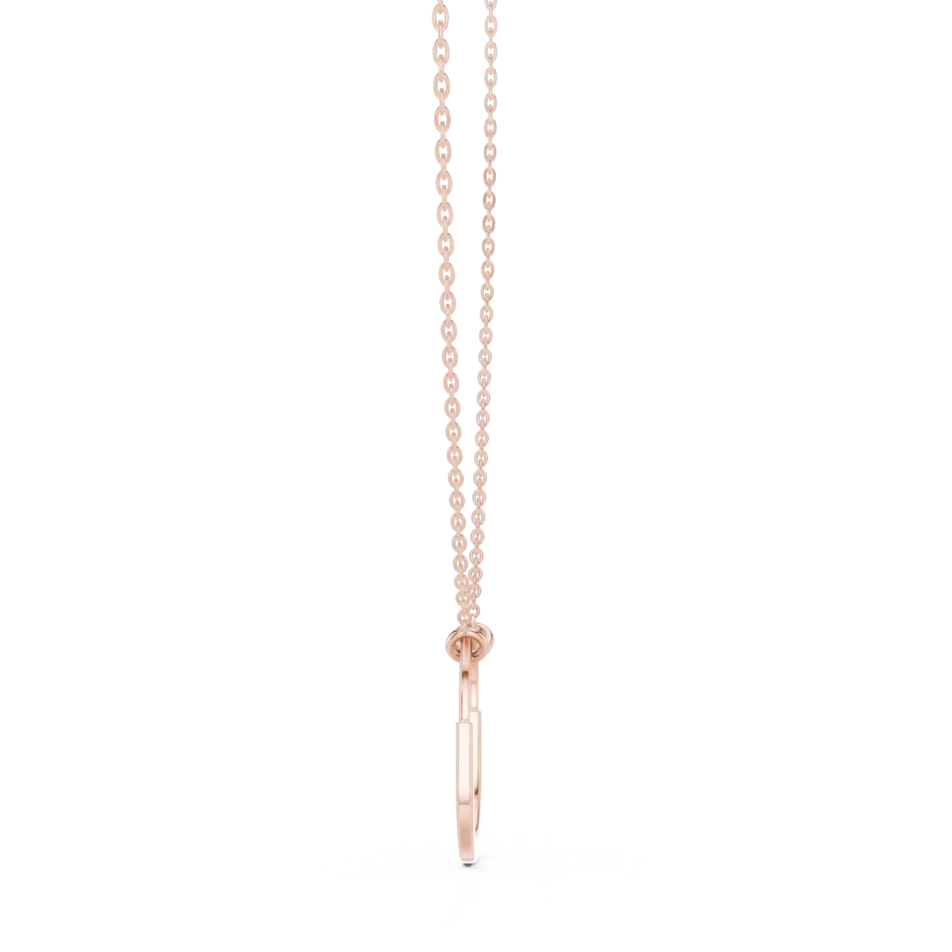 MJP27 - Elongated Oval Pavé Arch Necklace