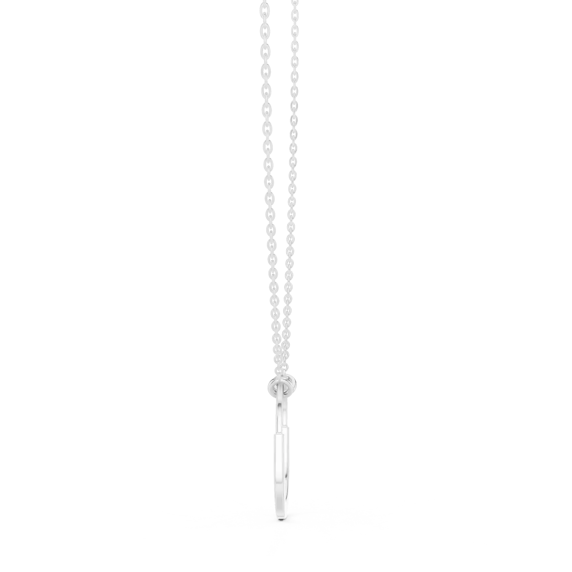 MJP27 - Elongated Oval Pavé Arch Necklace