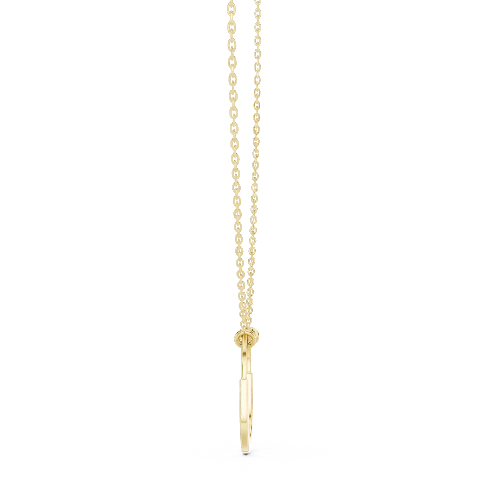 MJP27 - Elongated Oval Pavé Arch Necklace