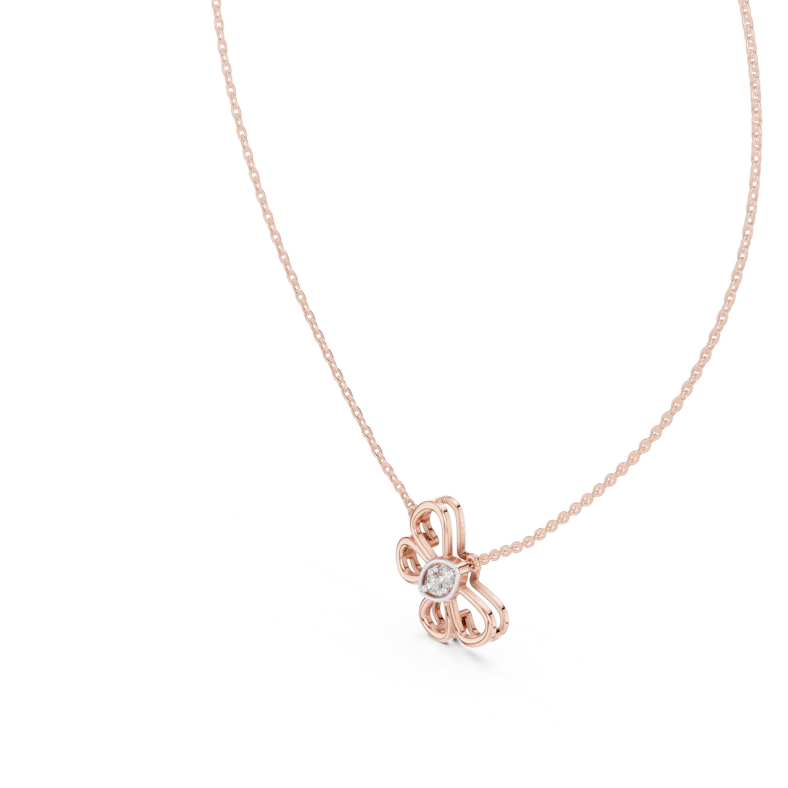 MJP30 - Fluttering Butterfly Wireframe Pendant