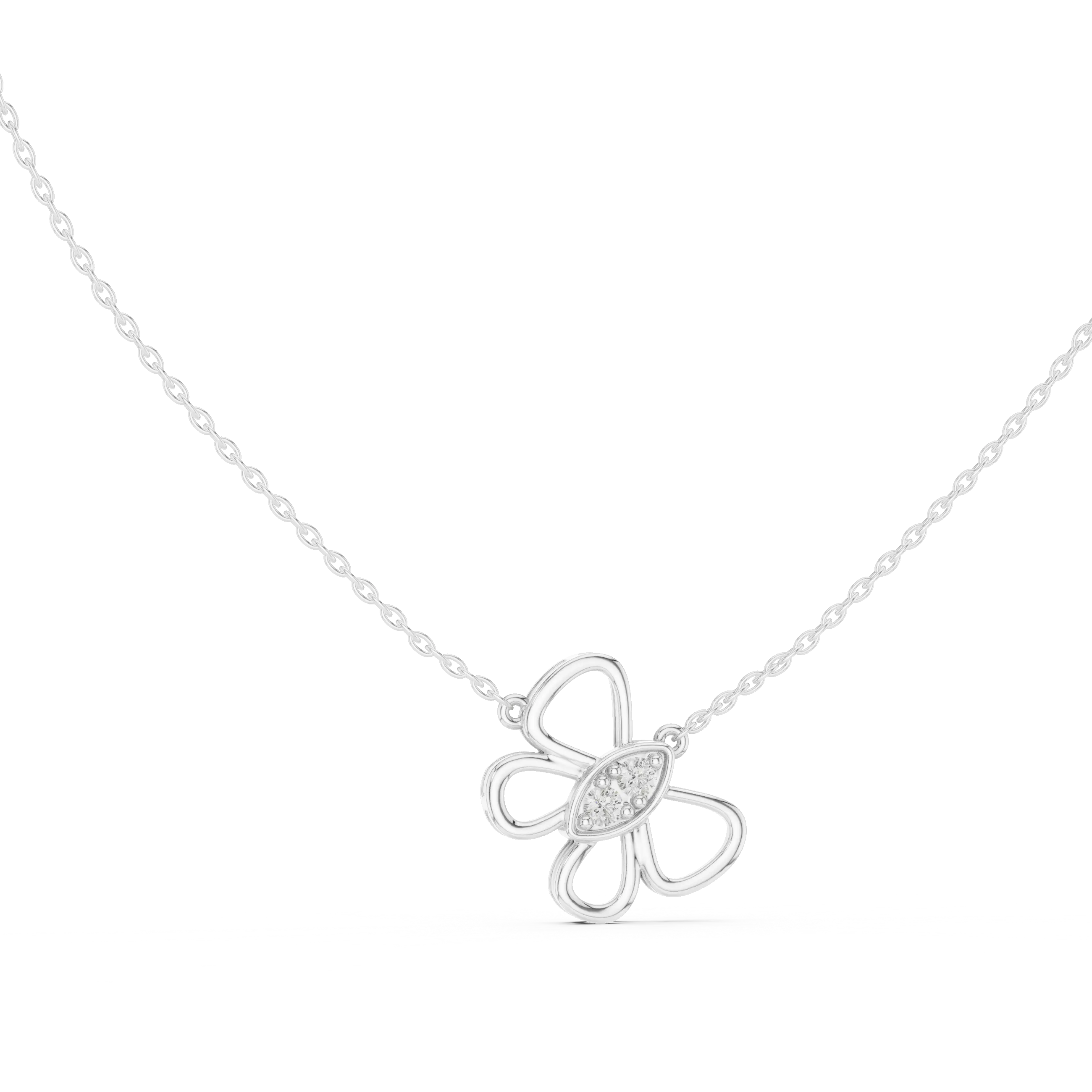 MJP30 - Fluttering Butterfly Wireframe Pendant