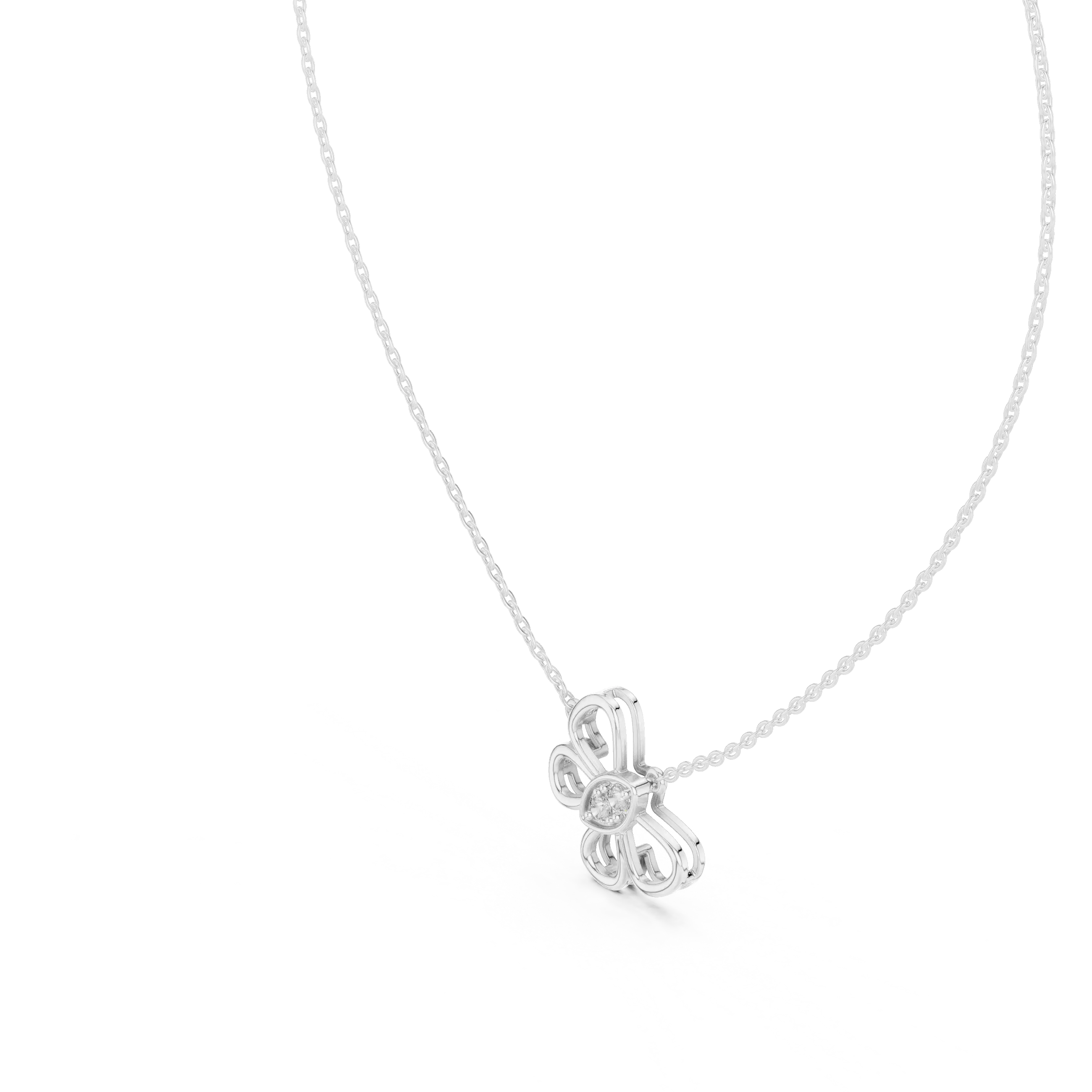 MJP30 - Fluttering Butterfly Wireframe Pendant