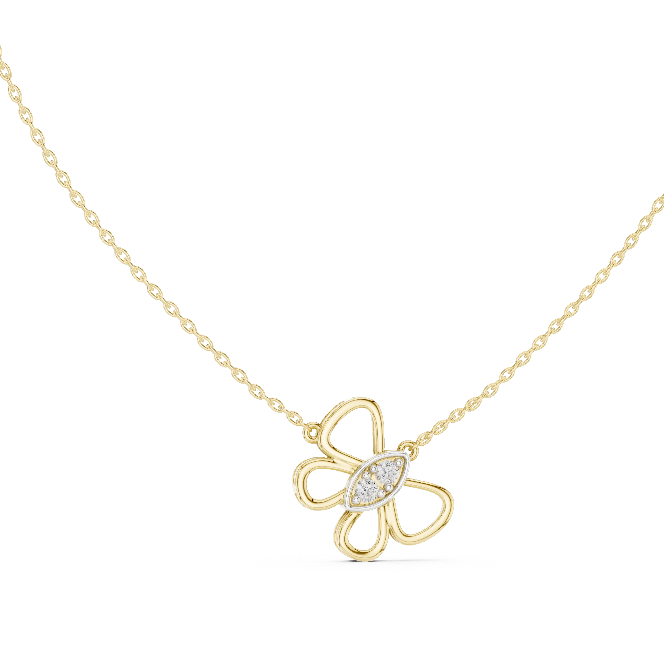 MJP30 - Fluttering Butterfly Wireframe Pendant