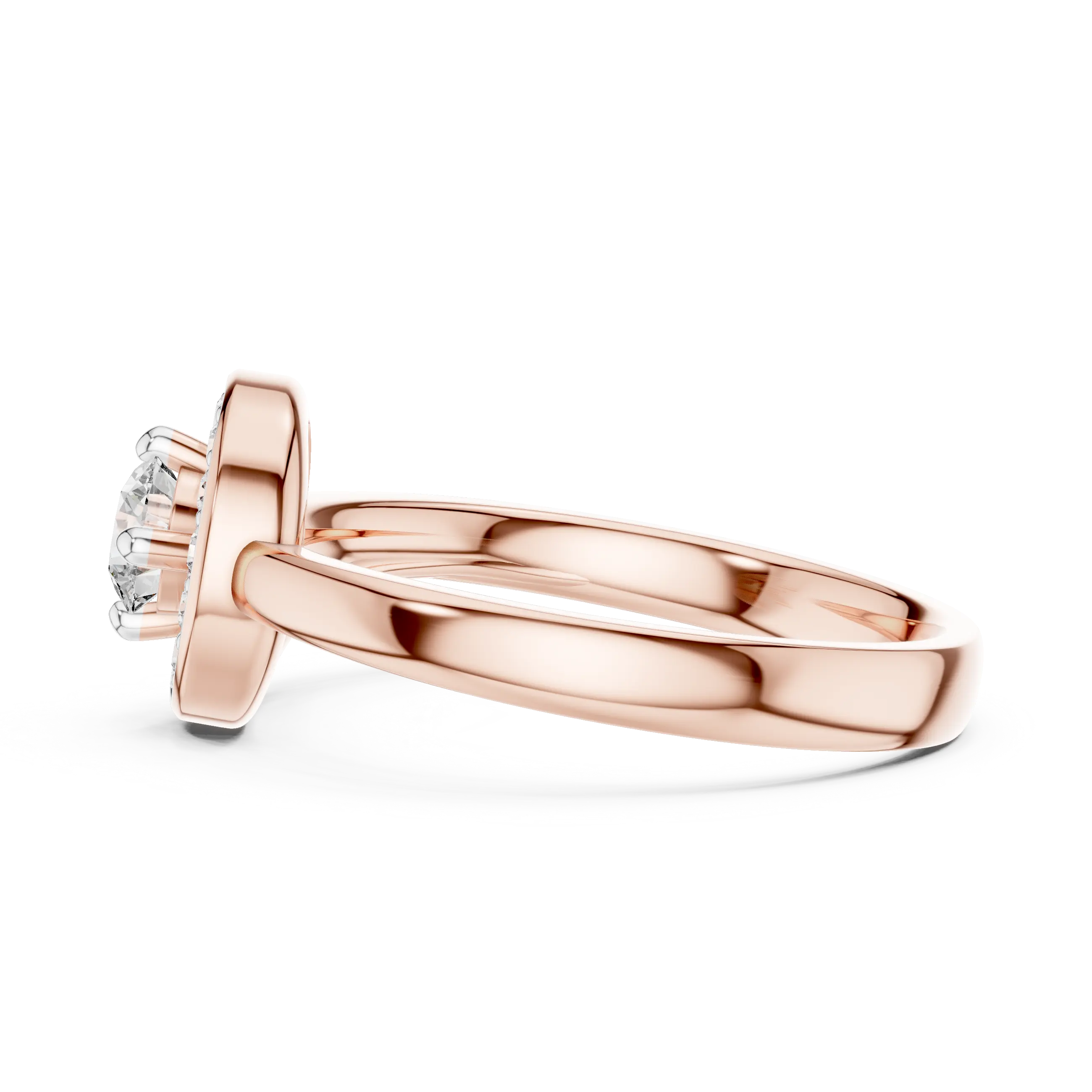 MJR066 - Elegant Vortex Motif Swirling Accent Bridal Ring