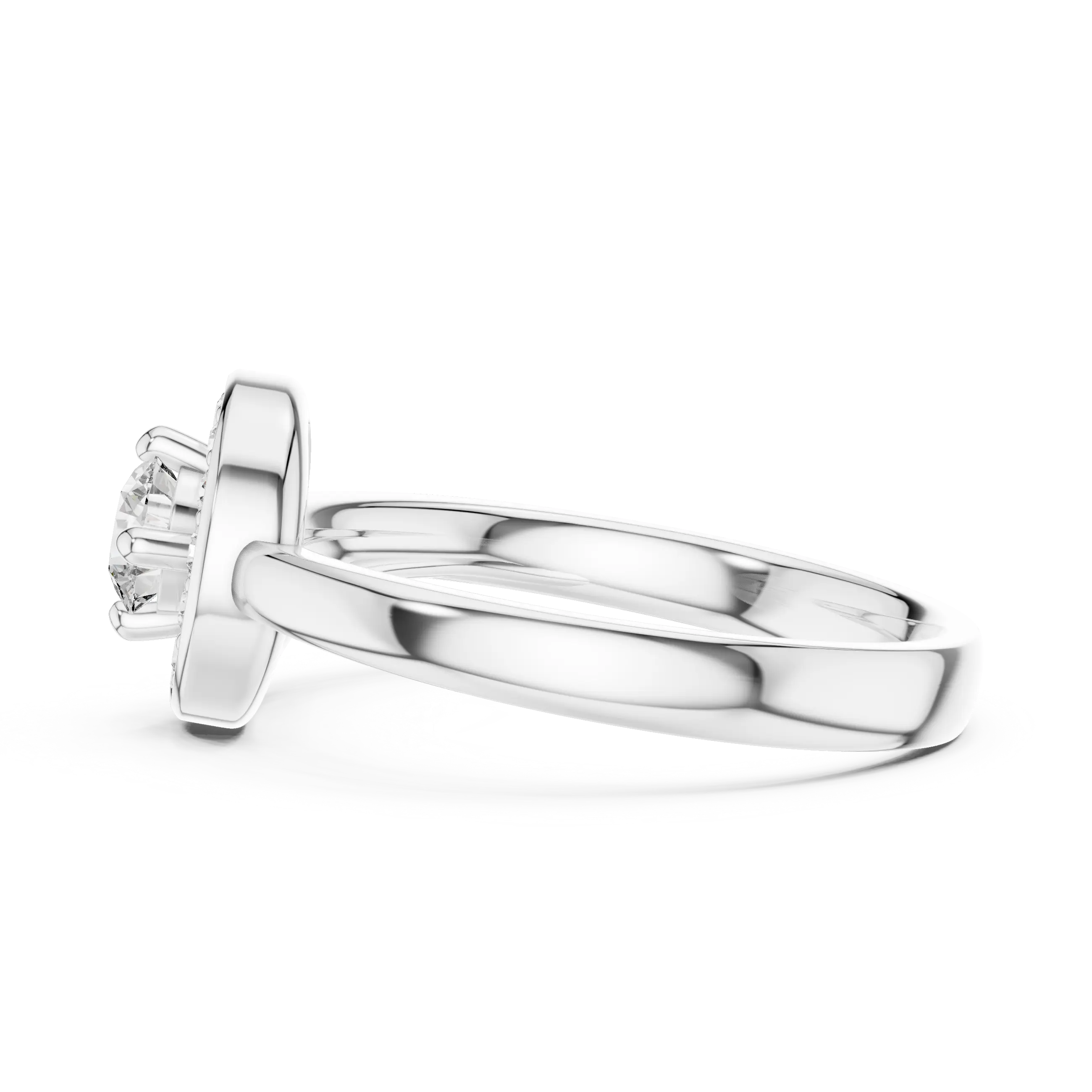 MJR066 - Elegant Vortex Motif Swirling Accent Bridal Ring