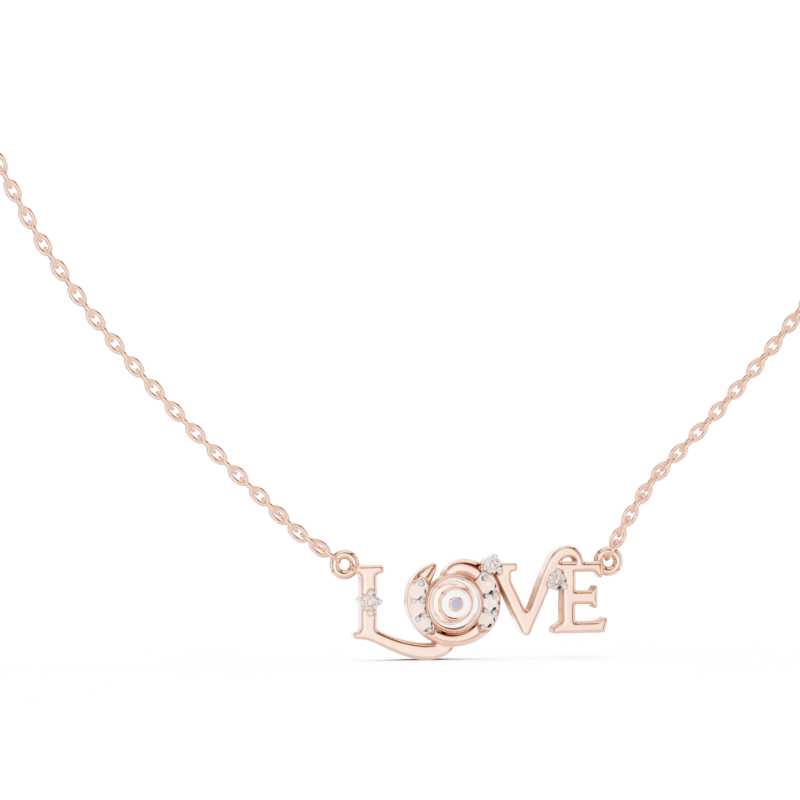 MJP31 - Protective Eye "LOVE" Script Pendant