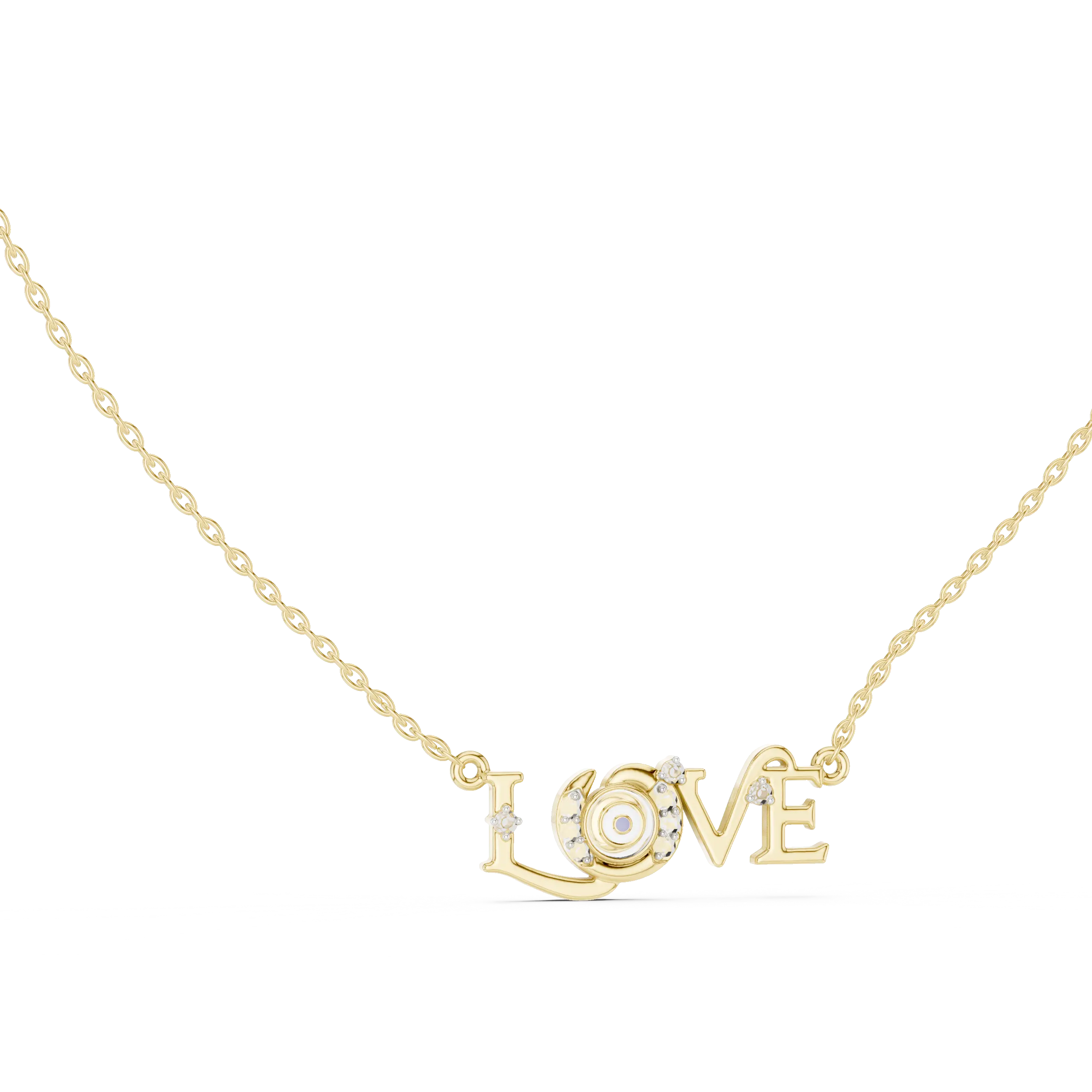 MJP31 - Protective Eye "LOVE" Script Pendant