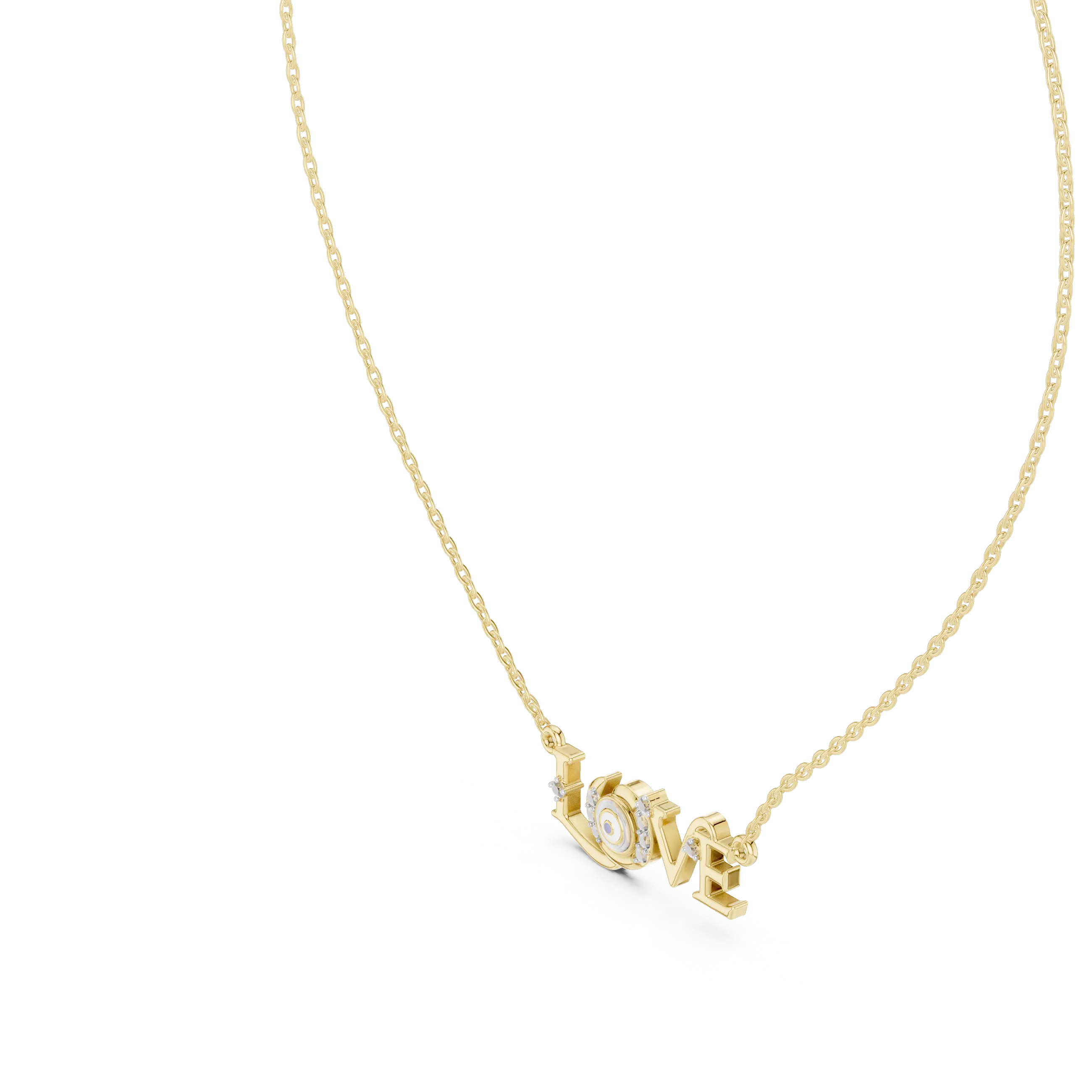MJP31 - Protective Eye "LOVE" Script Pendant