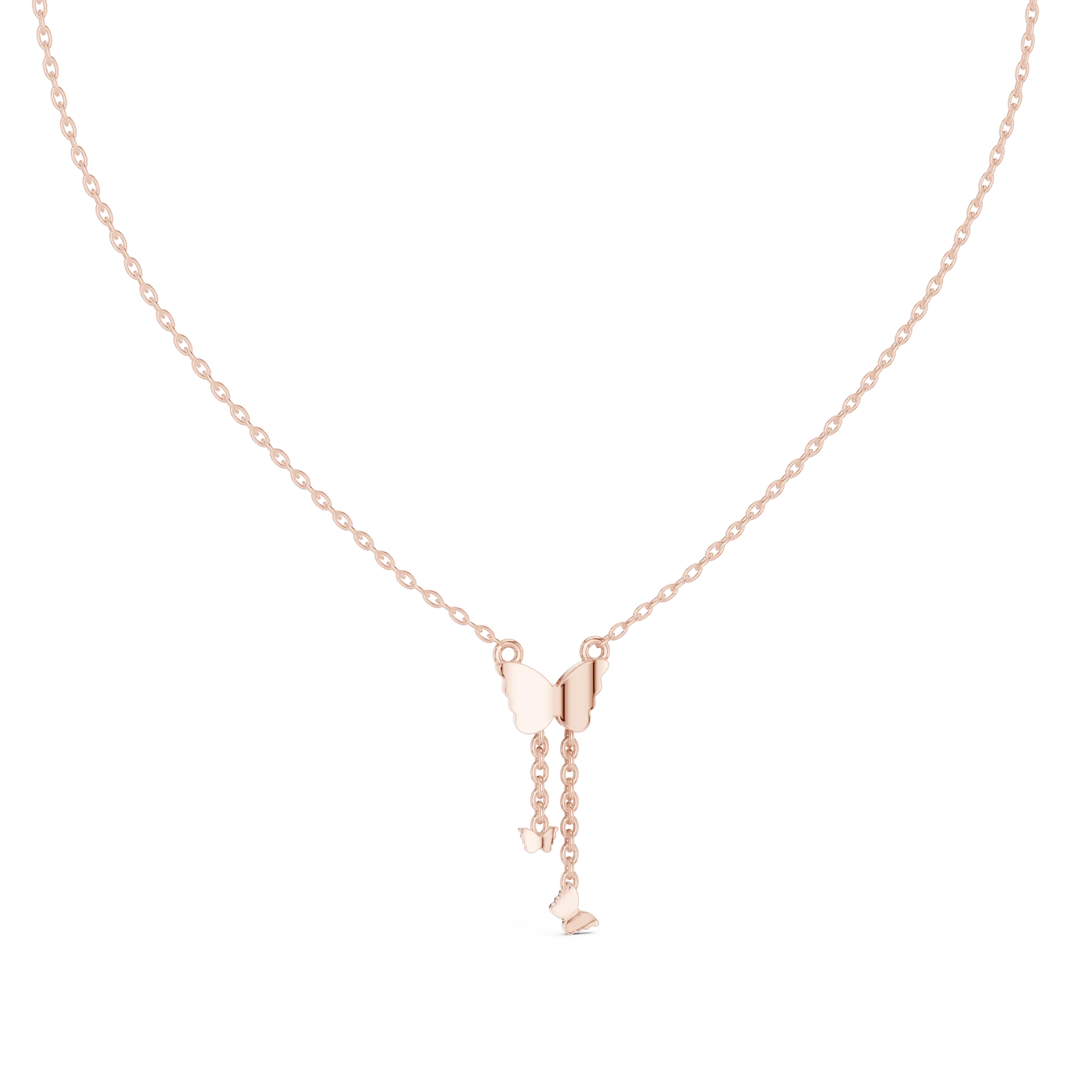 MJP32 - Cascading Butterfly Tassel Drop Pendant