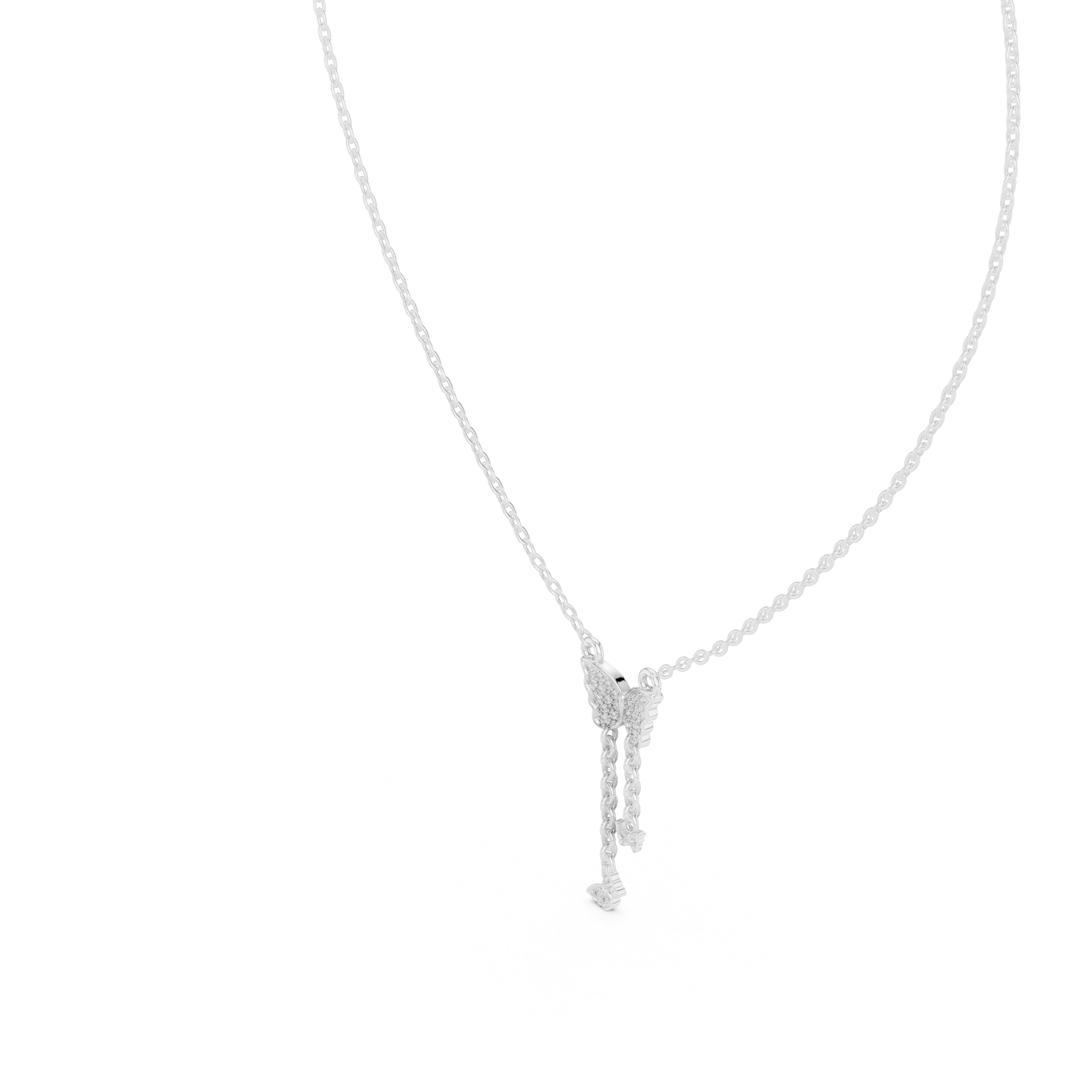 MJP32 - Cascading Butterfly Tassel Drop Pendant