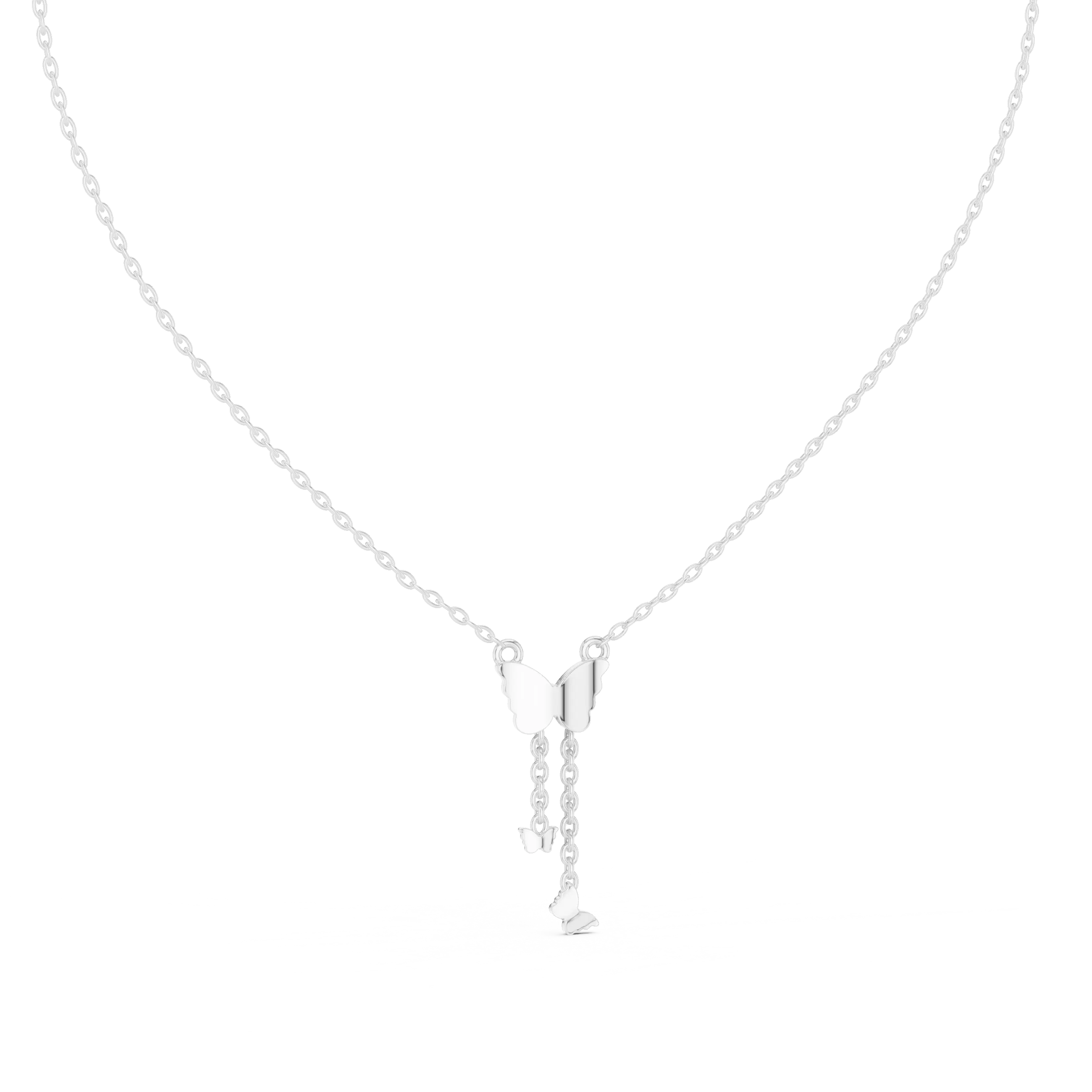 MJP32 - Cascading Butterfly Tassel Drop Pendant