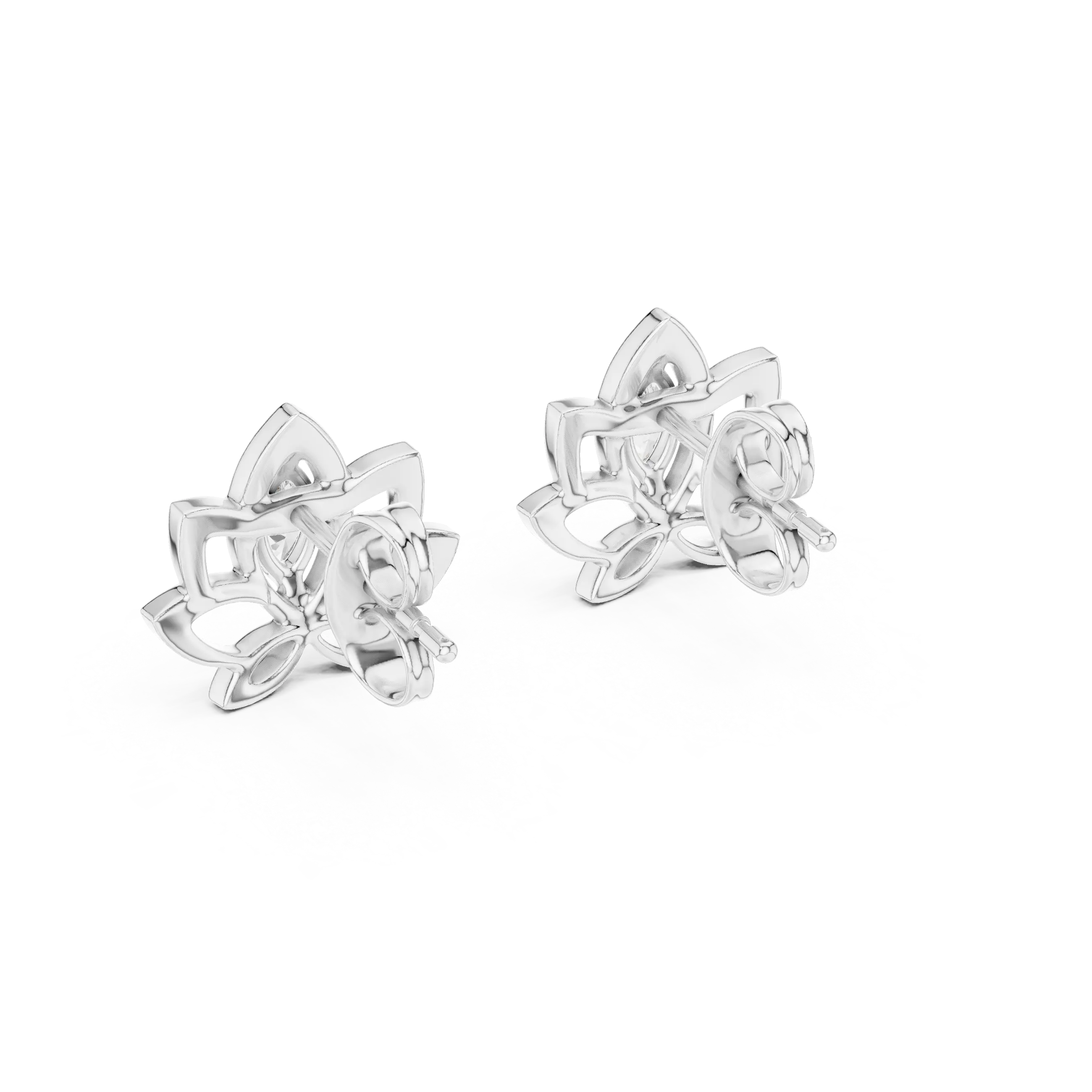 MJER31 - Lotus Blossom Marquise Center Studs