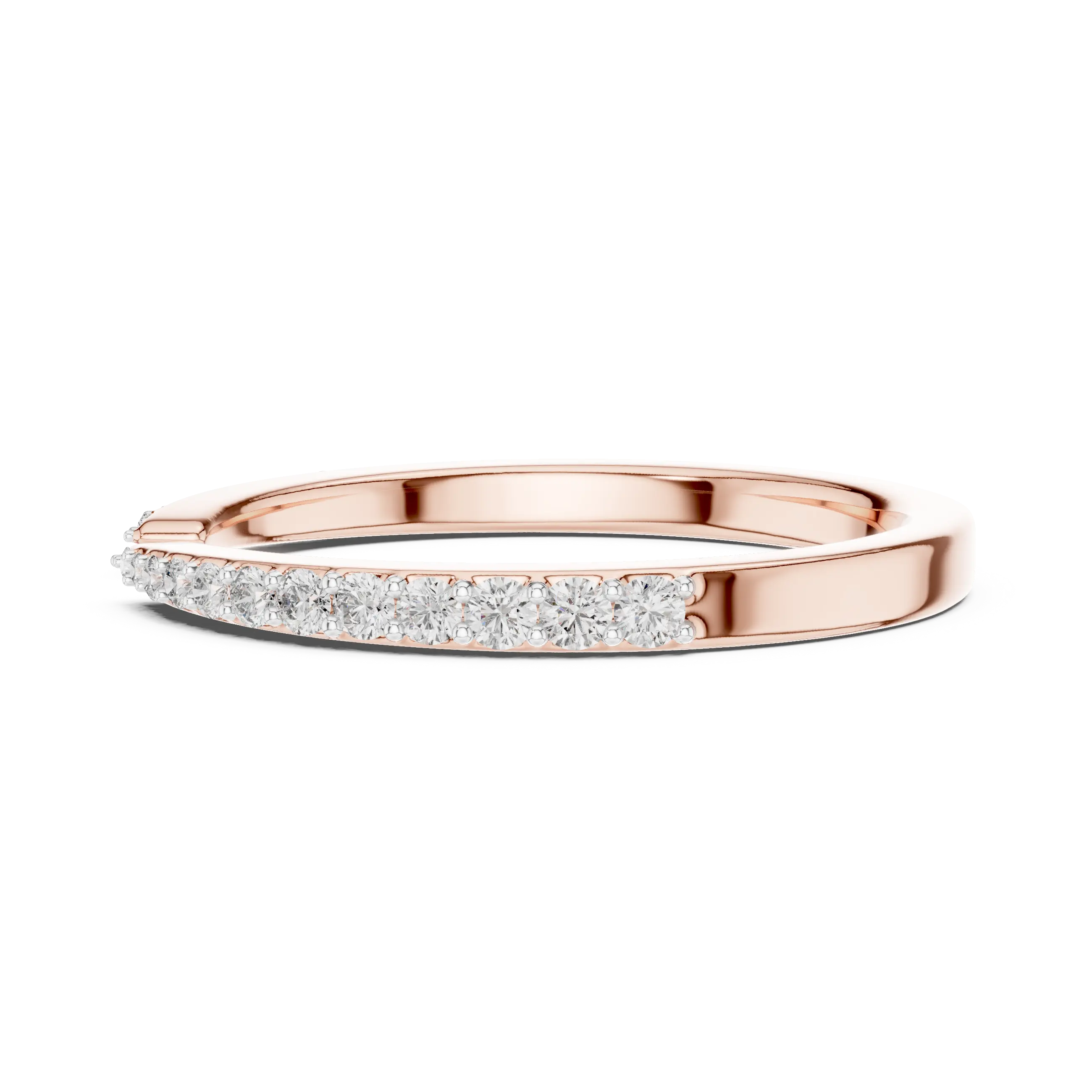 MJR060 - Elegant Slender Half Eternity Floating Pointer Band