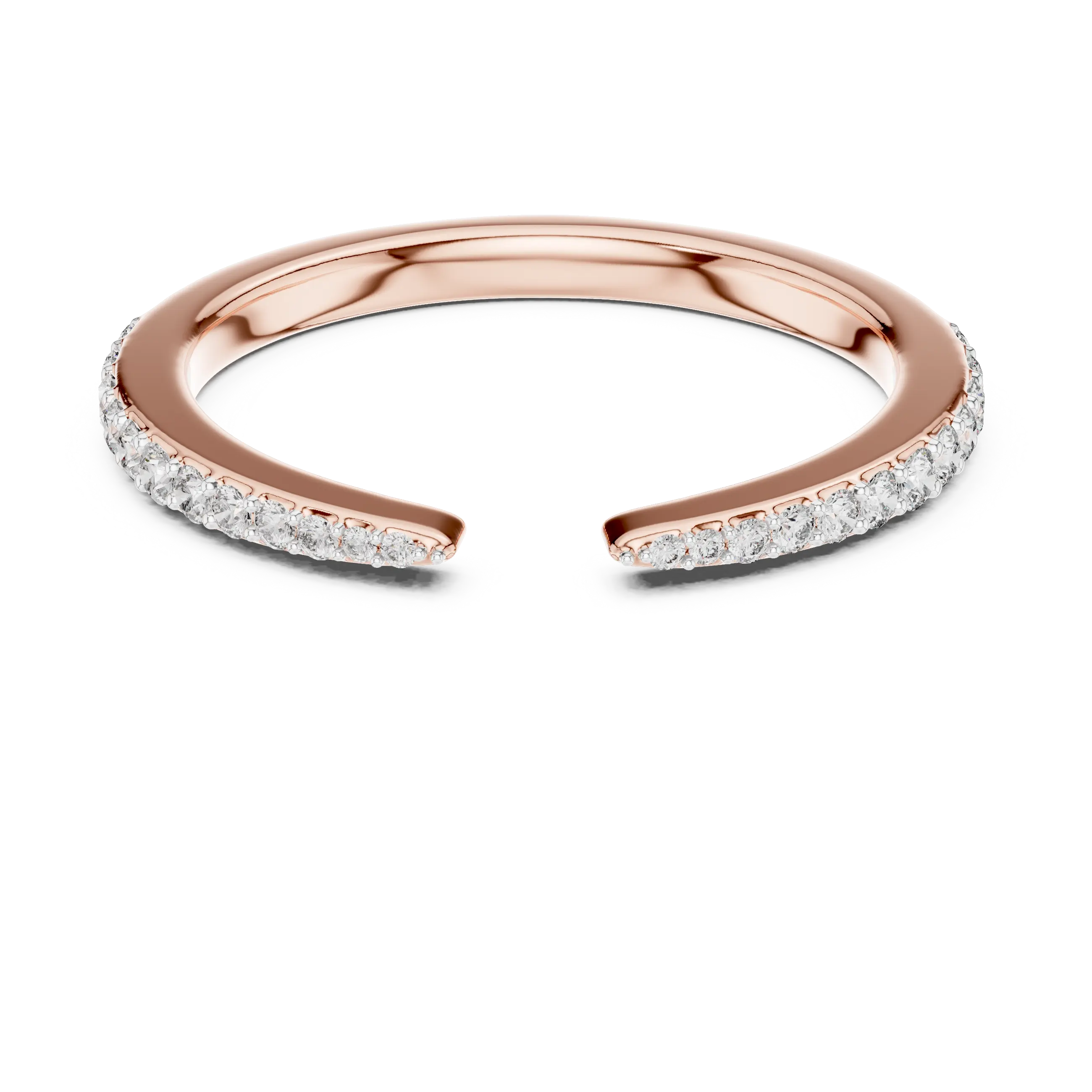 MJR060 - Elegant Slender Half Eternity Floating Pointer Band