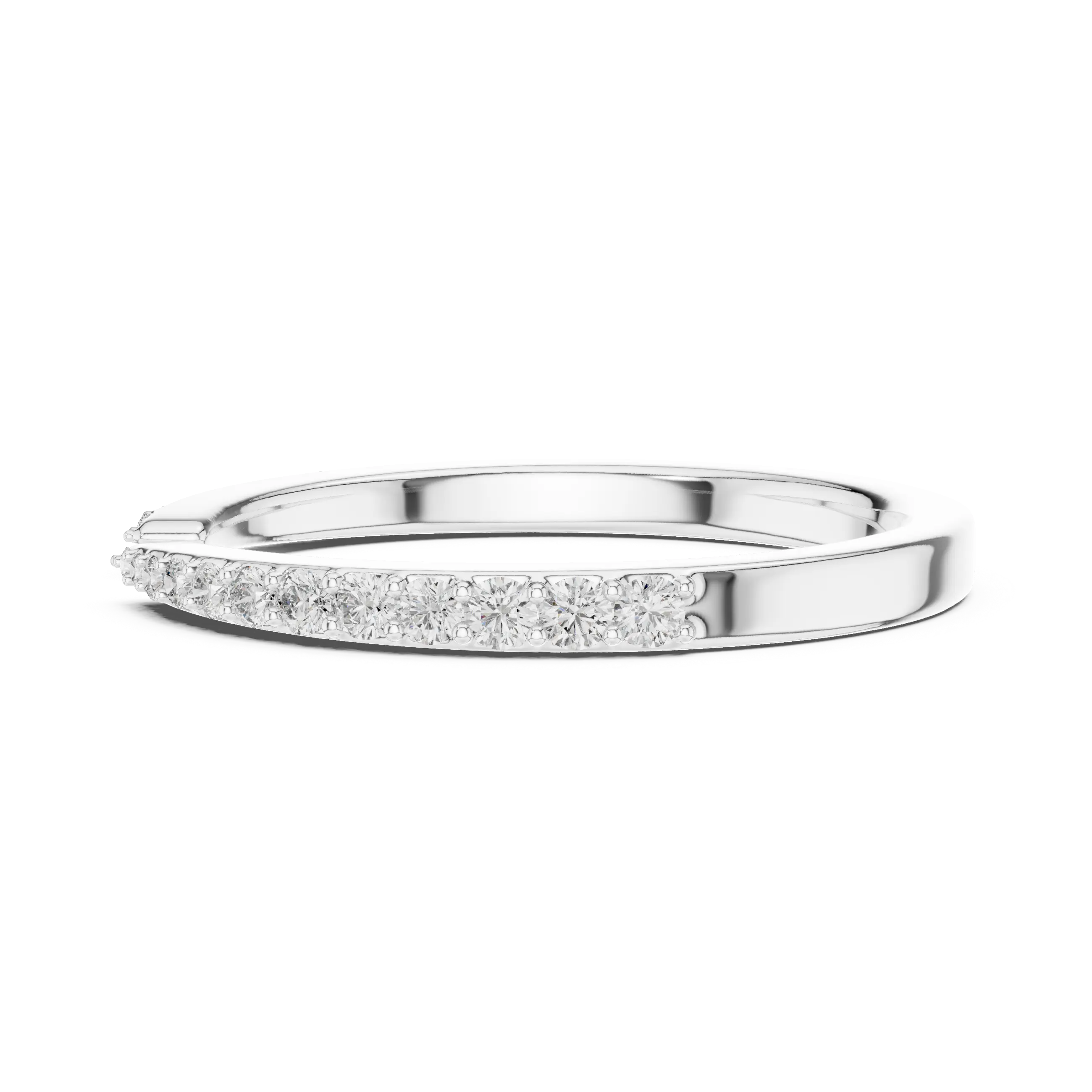 MJR060 - Elegant Slender Half Eternity Floating Pointer Band