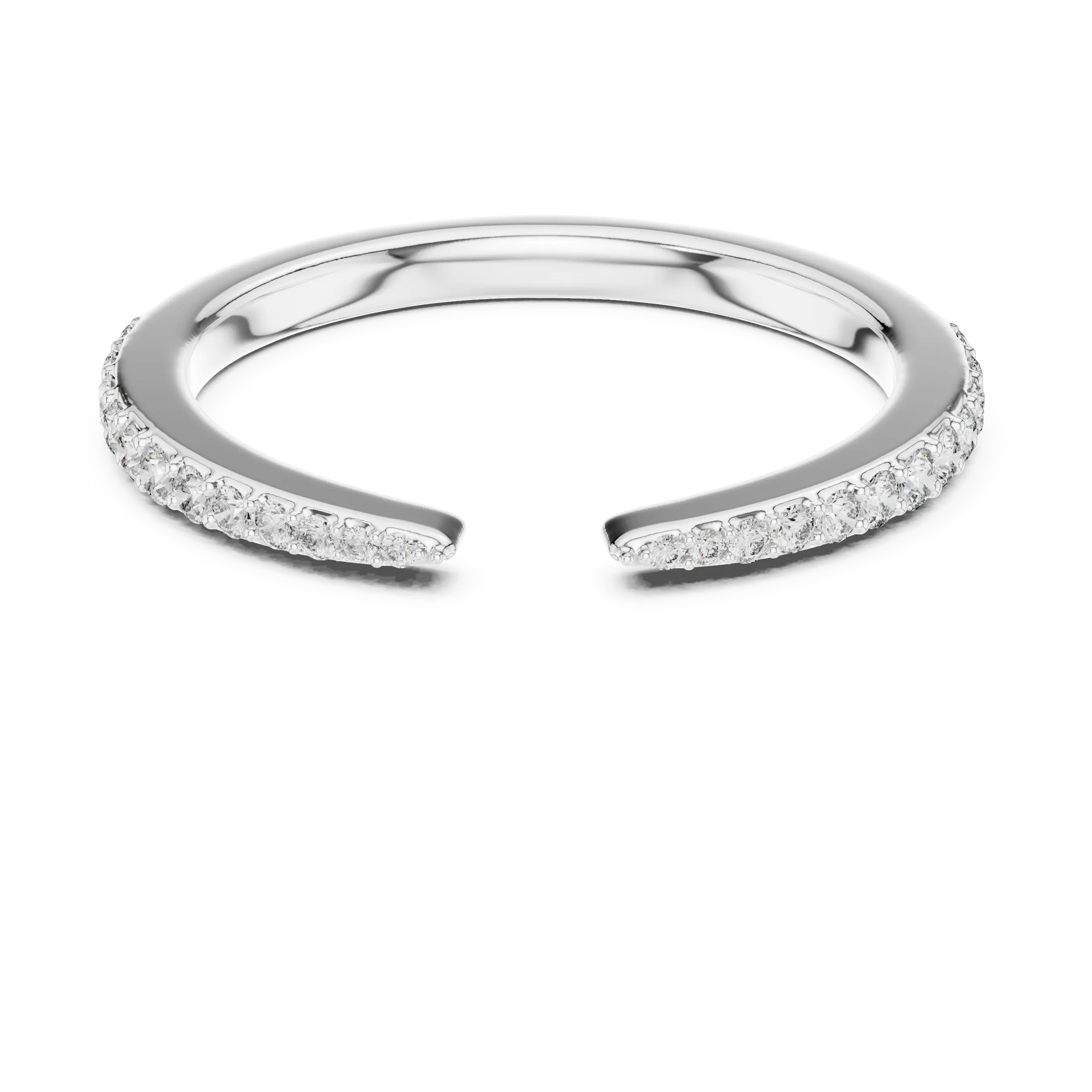 MJR060 - Elegant Slender Half Eternity Floating Pointer Band