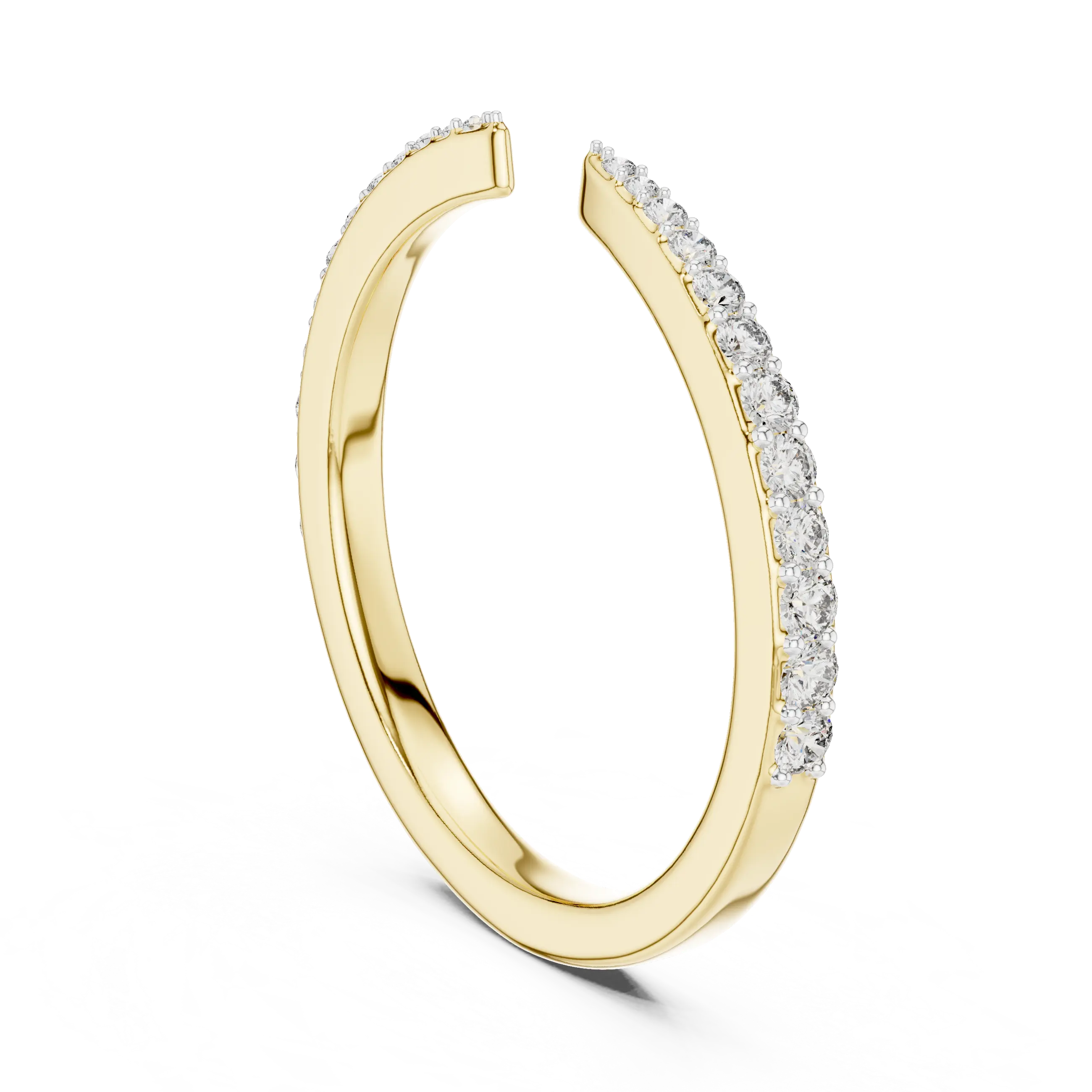 MJR060 - Elegant Slender Half Eternity Floating Pointer Band