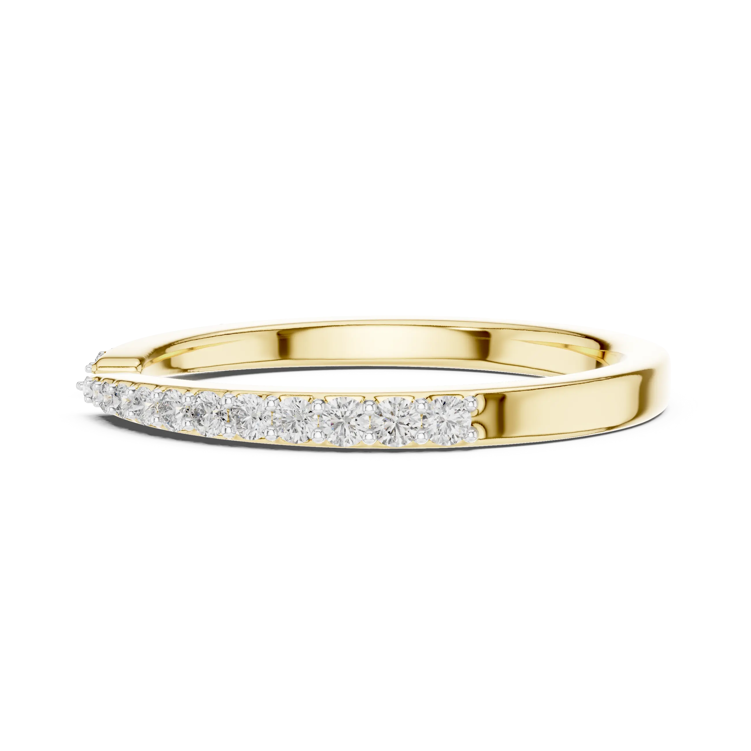 MJR060 - Elegant Slender Half Eternity Floating Pointer Band
