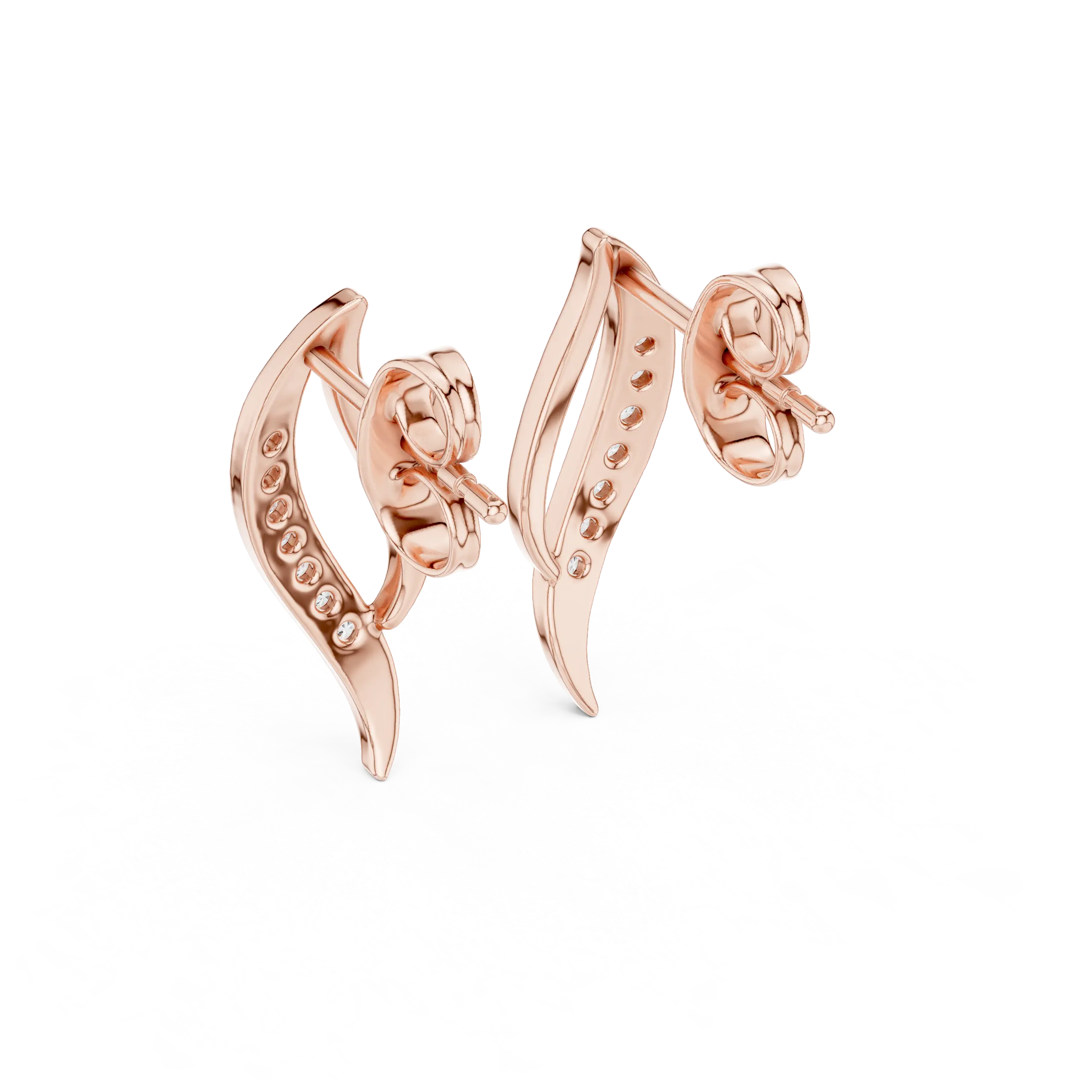 MJER32 - Swirling Pavé Contour Ear Crawlers
