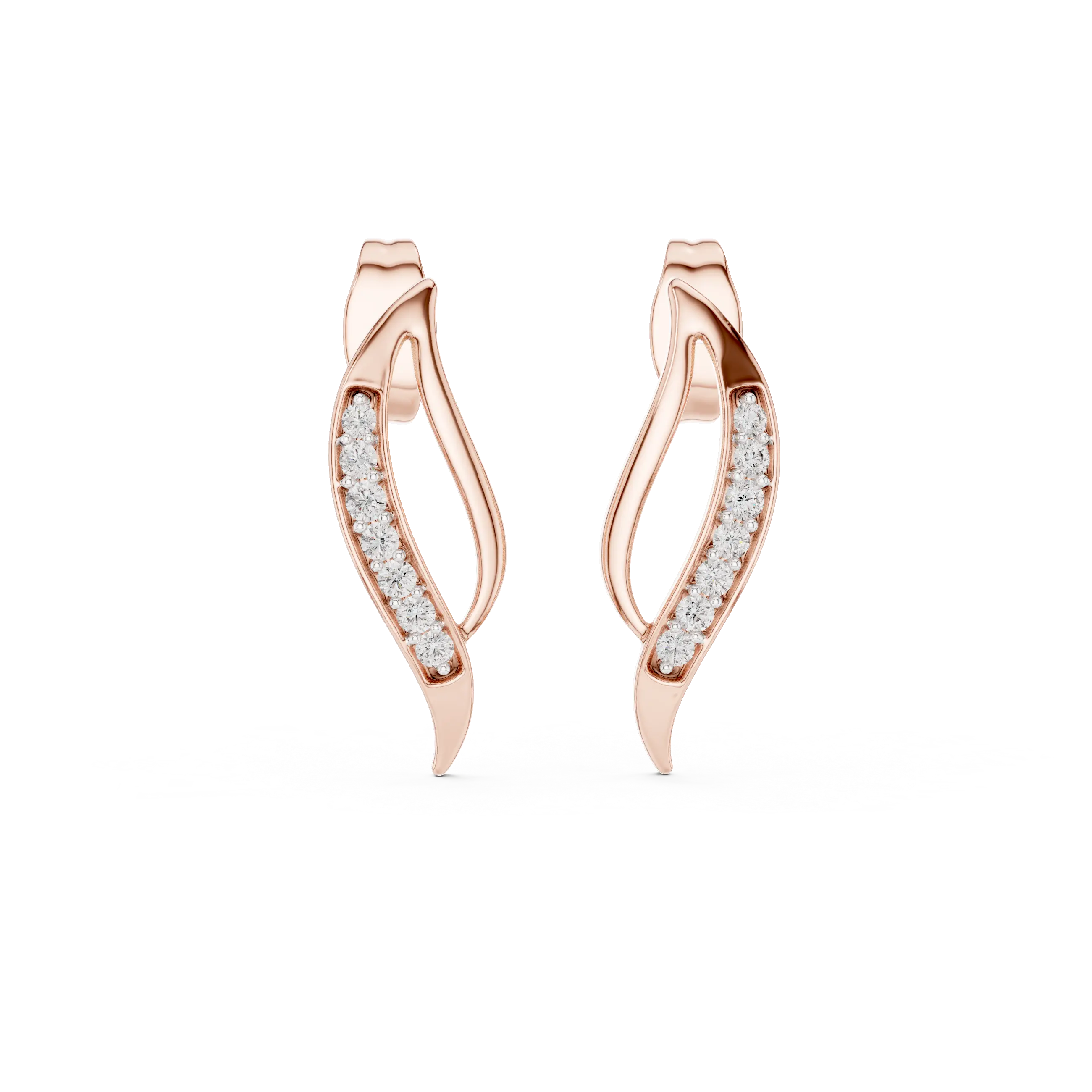 MJER32 - Swirling Pavé Contour Ear Crawlers