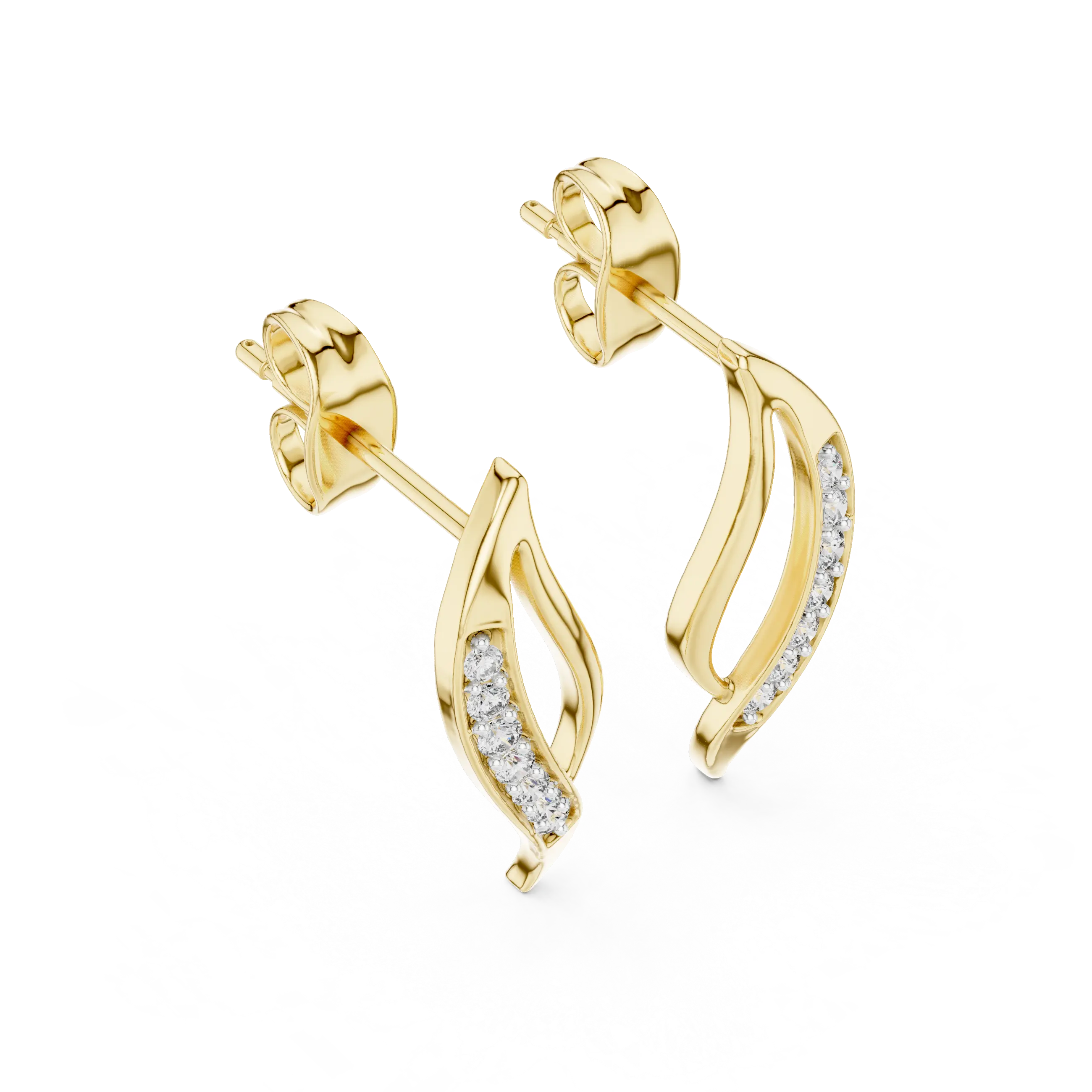 MJER32 - Swirling Pavé Contour Ear Crawlers