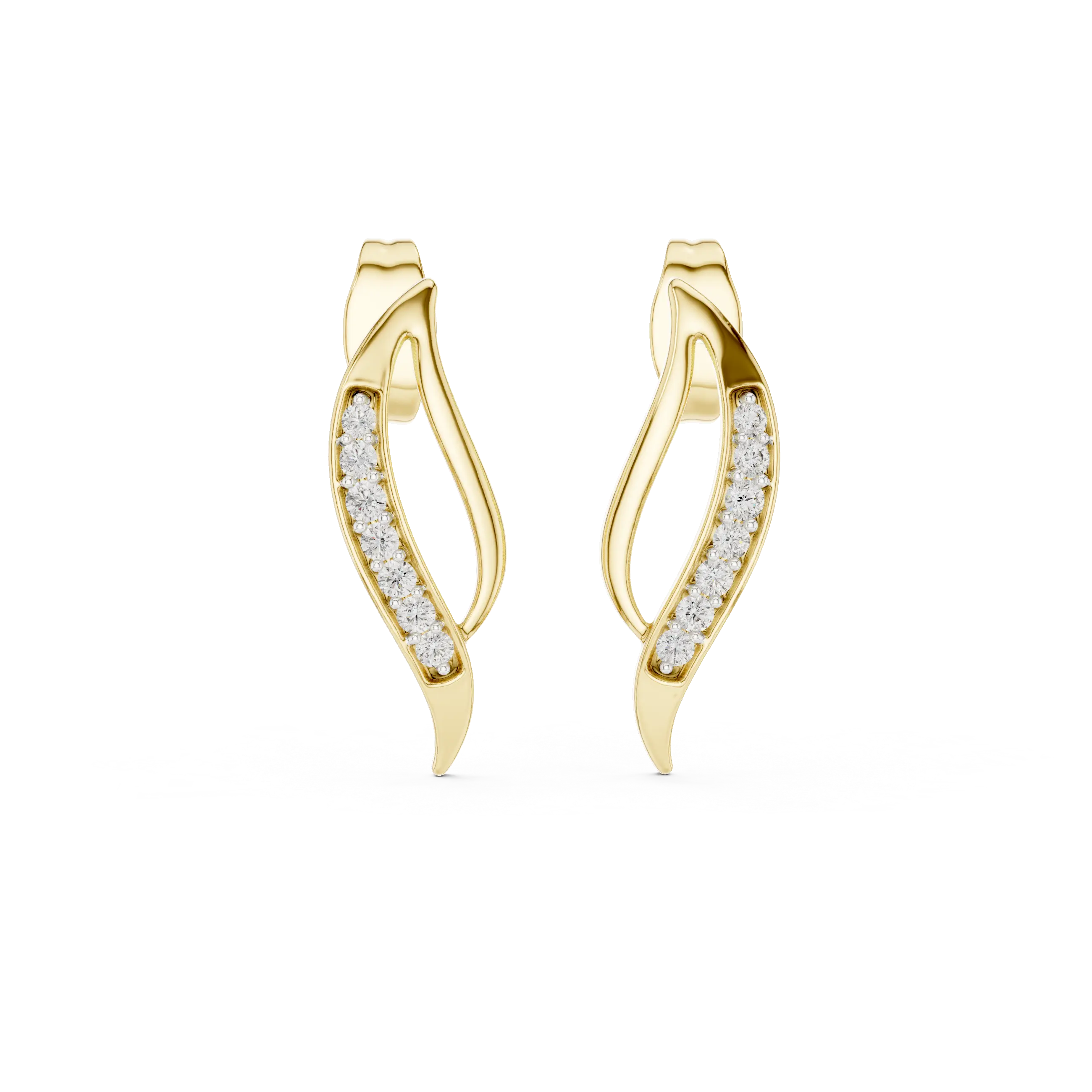 MJER32 - Swirling Pavé Contour Ear Crawlers