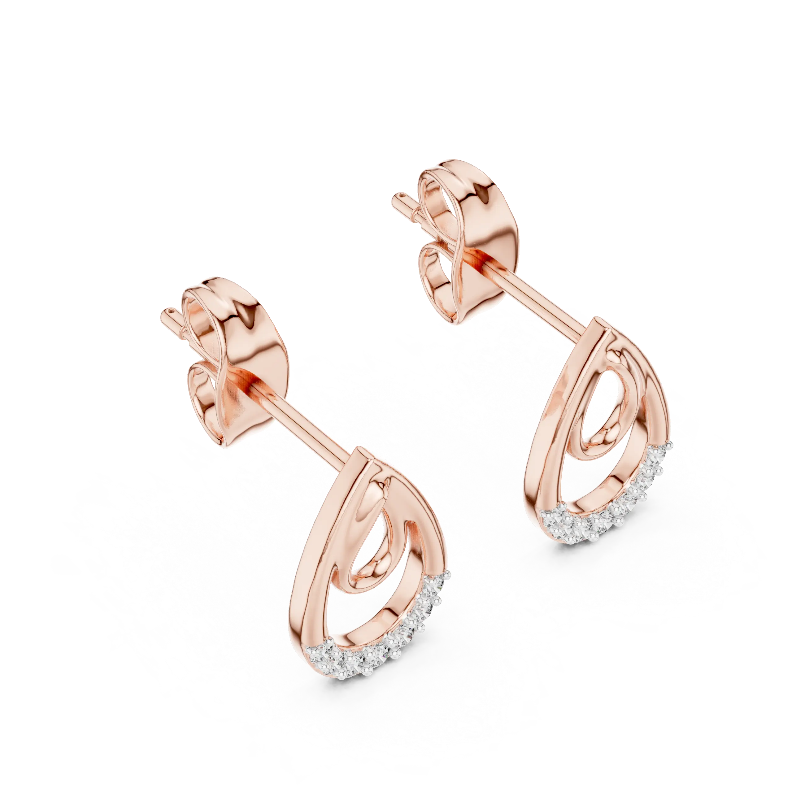 MJER33 - Open Teardrop Dual Loop Drop Earrings